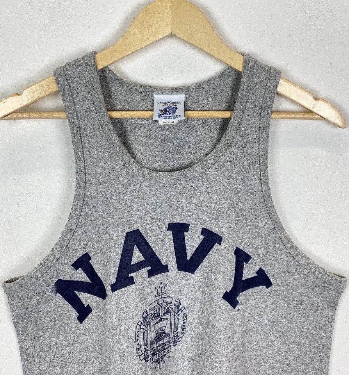 Other Vintage Navy Cotton Exchange Naval Academy Gift Shop Tank Size US M / EU 48-50 / 2 - 2 Thumbnail