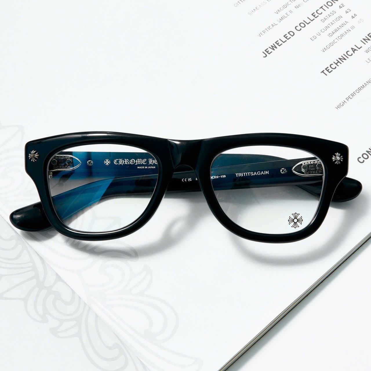 Chrome Hearts CHROME HEARTS TRITITSAGAIN BLACK GLASSES Size ONE SIZE - 6 Thumbnail