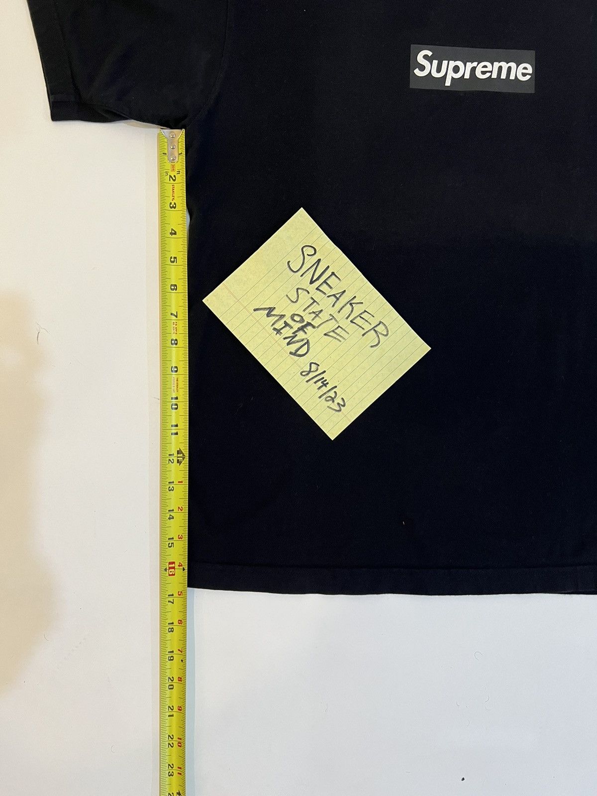 Neighborhood × Supreme Supreme x NBHD Black on Black Box Logo Tee Size US L / EU 52-54 / 3 - 3 Thumbnail