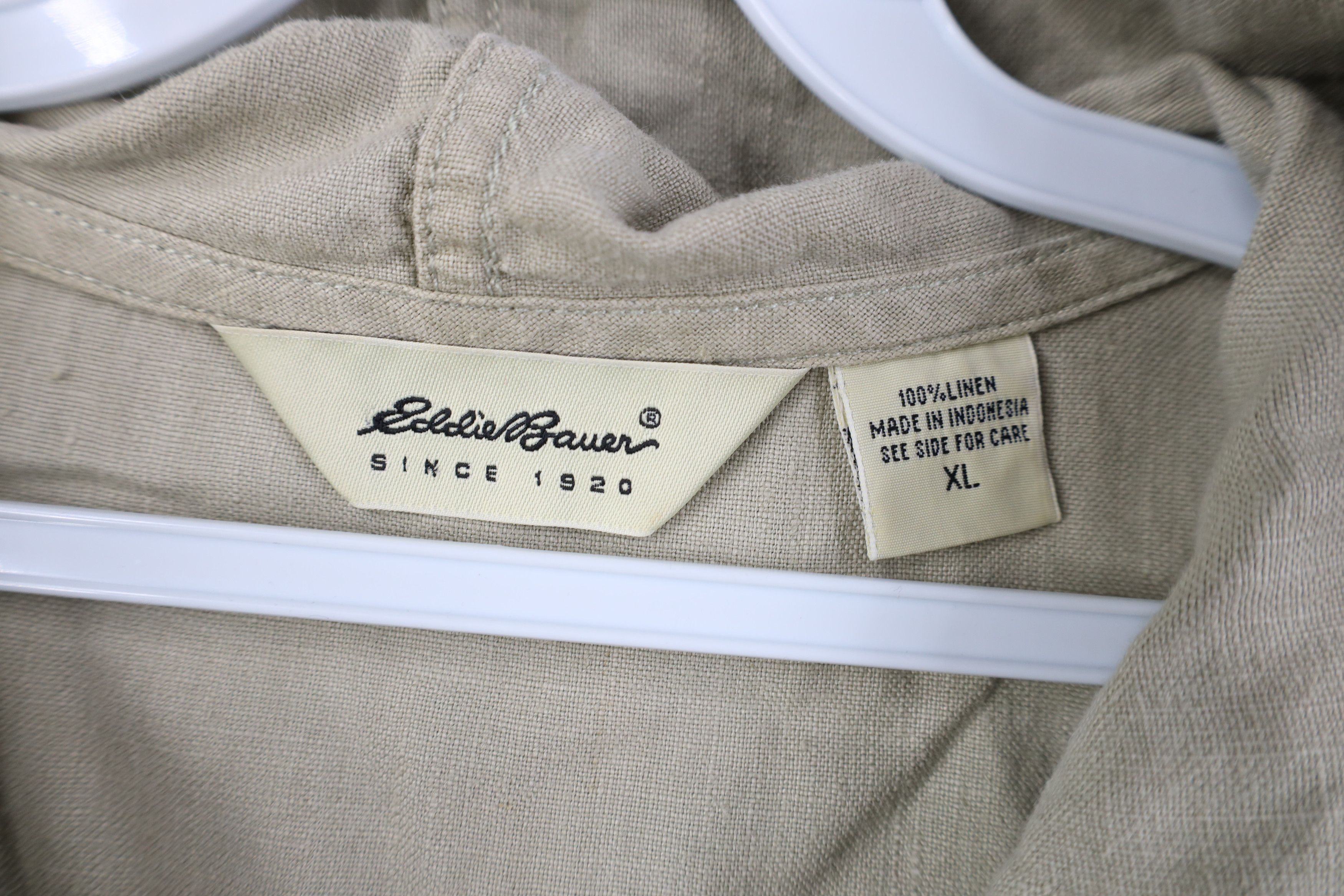 Eddie Bauer Vintage 90s Eddie Bauer Full Zip Hoodie Jacket Light Green Size US XL / EU 56 / 4 - 4 Thumbnail