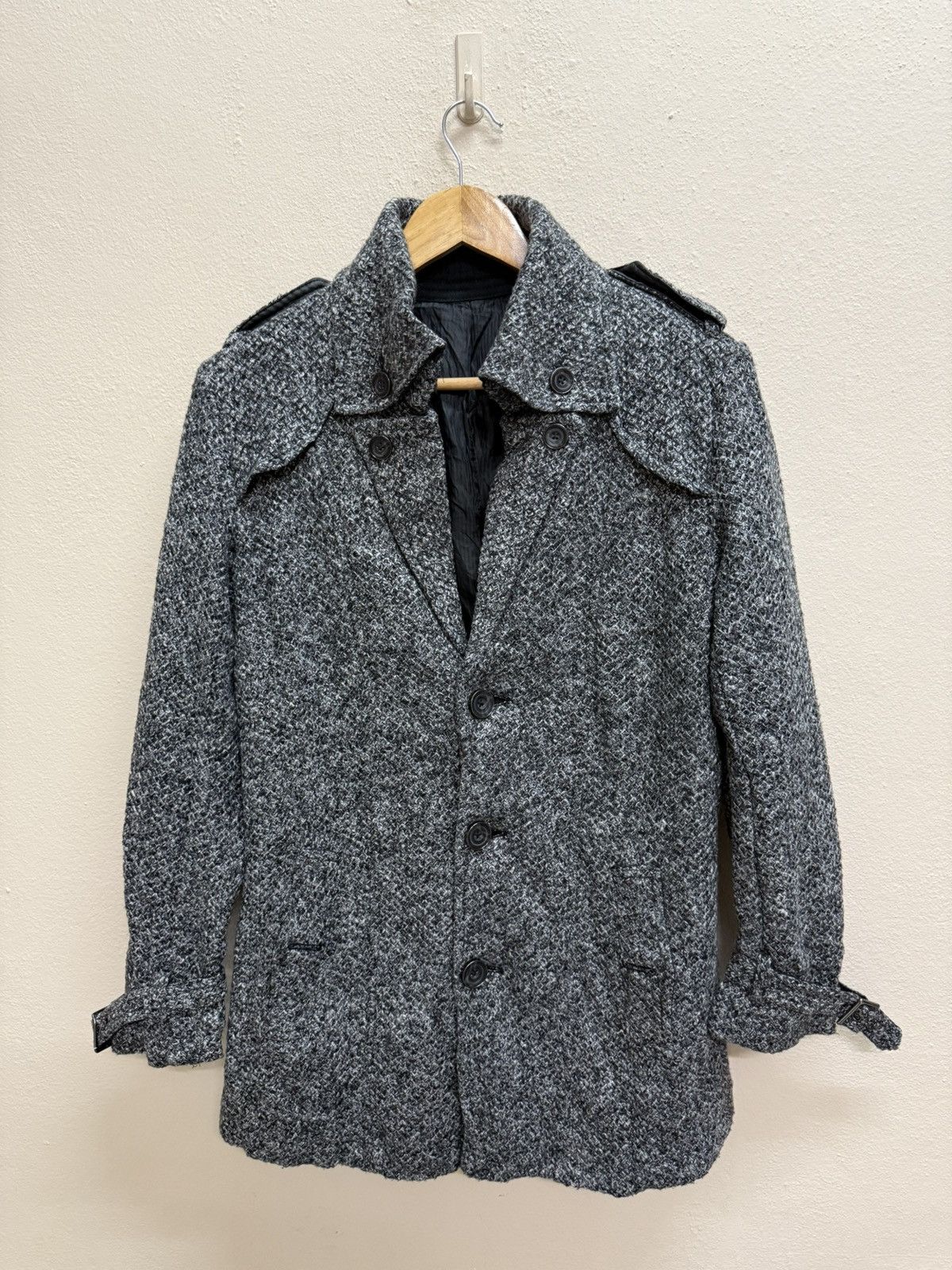 Japanese Brand × semanticdesign Semantic Design Knit Trenche Coat Jacket Size US S / EU 44-46 / 1 - 14 Thumbnail