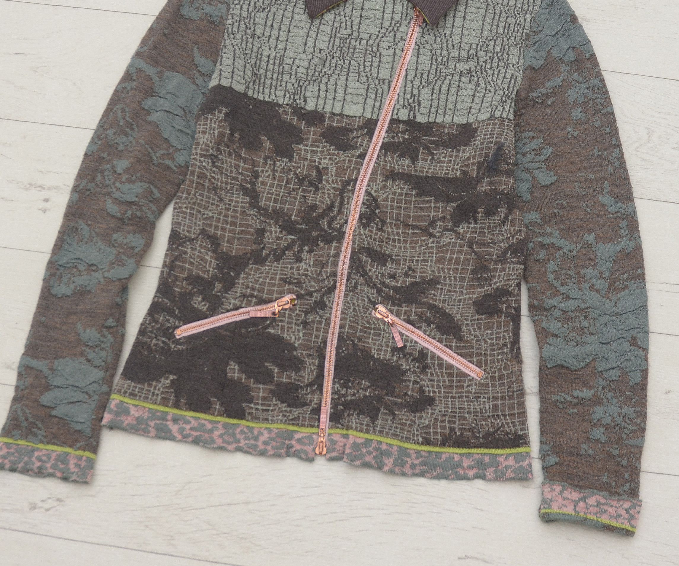 Other Vintage Eva & Clandi Woll Full Zip Sweater Jacket 90's Size S / US 4 / IT 40 - 3 Thumbnail