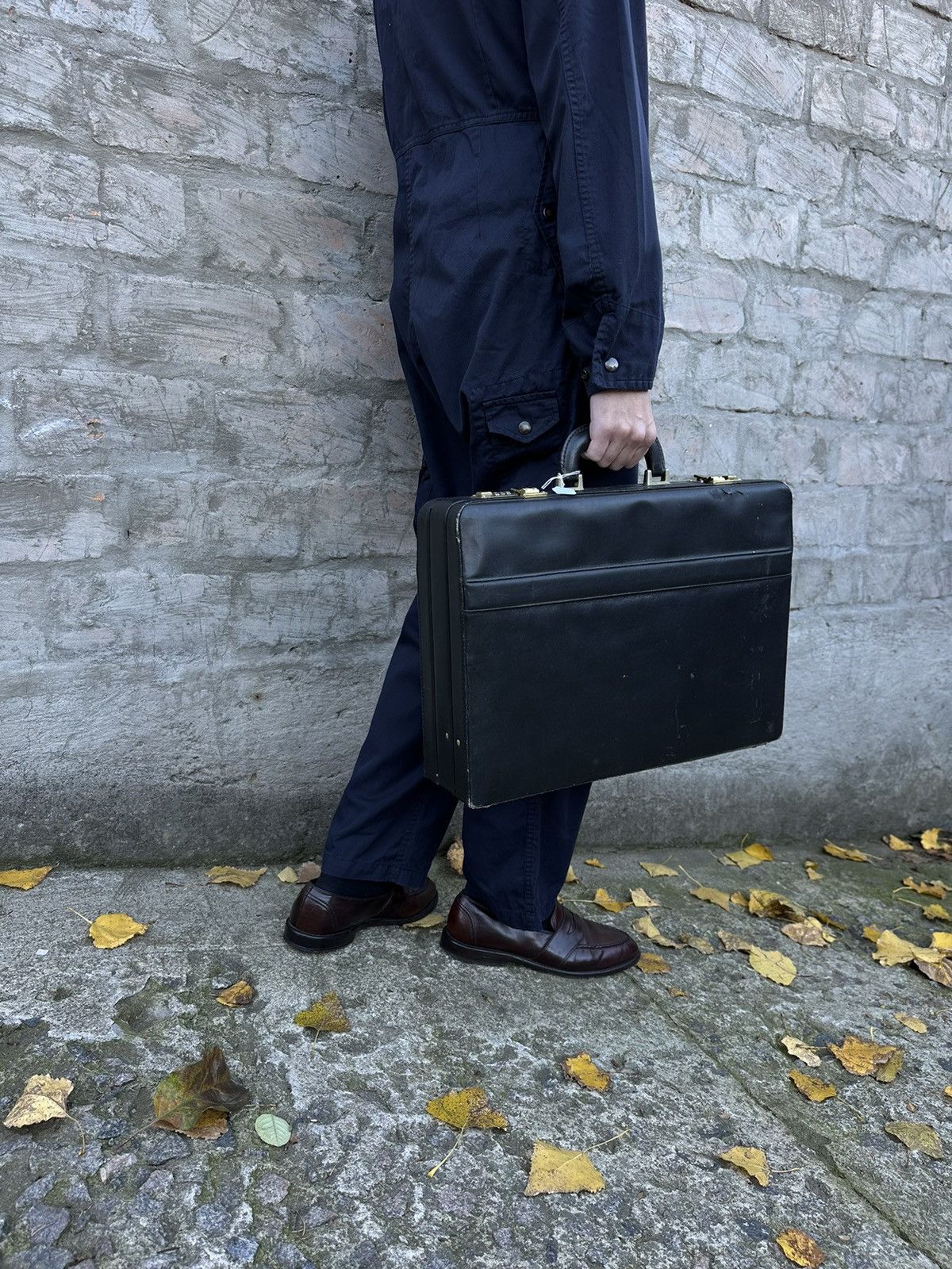 Leather × Vintage 1960/70s Sterling Combination Lock Leather Briefcase Size ONE SIZE - 2 Thumbnail