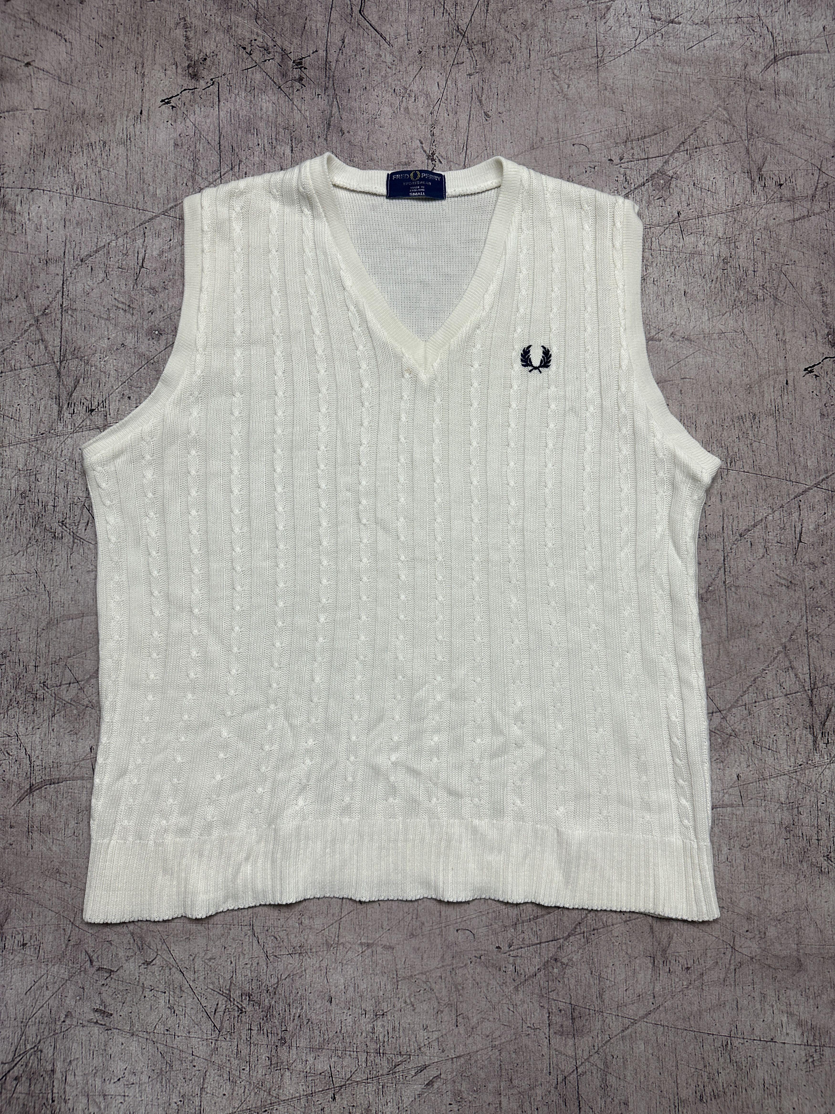 Fred Perry Fred Perry 90s Vintage Mens Knit Vest Jumper Sweater Size US S / EU 44-46 / 1 - 1 Thumbnail