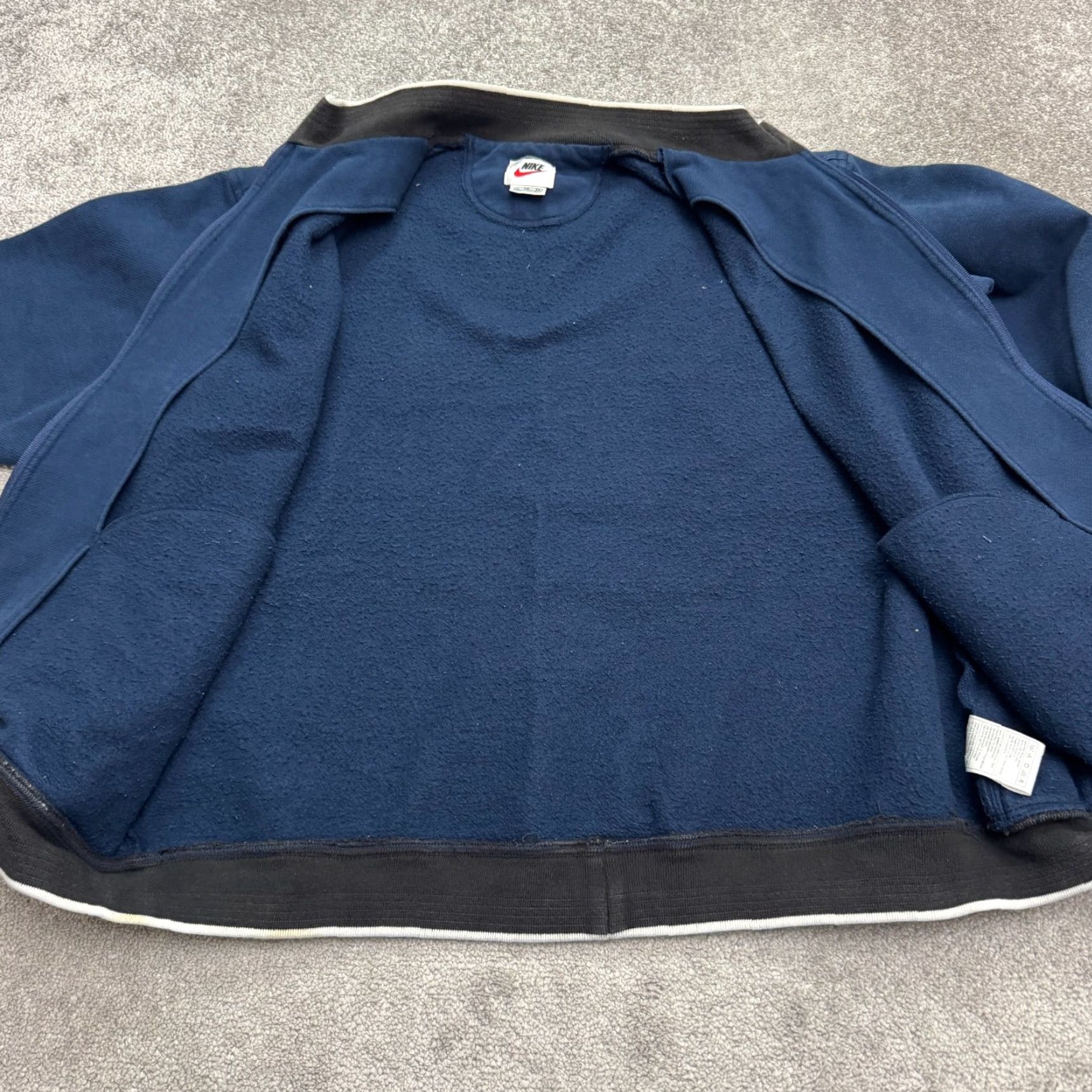 Nike VINTAGE Nike Full Zip Sweatshirt Mens XL Navy Blue Swoosh Heavyweight Fashion: 90s Outdoor Sports Shirt Hoodie? Size US XL / EU 56 / 4 - 3 Thumbnail