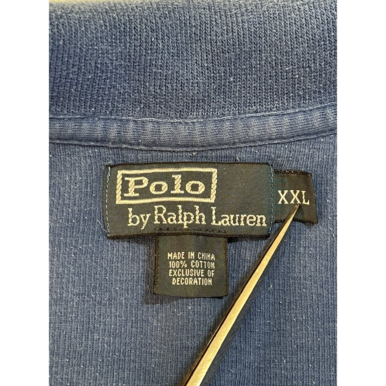 Polo Ralph Lauren VINTAGE Polo Ralph Lauren Mens 1/4 Zip Pullover Sweater XXL Golf Sweatshirt Light Blue Size US XXL / EU 58 / 5 - 3 Thumbnail