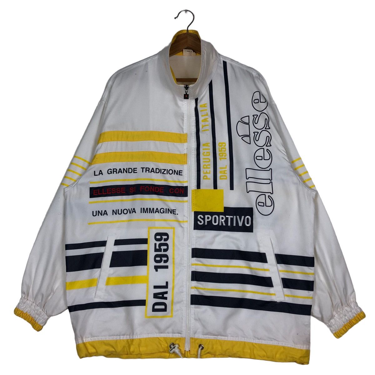 Japanese Brand 🔥Vintage Bomber Jacket Ellesse Japan Big Logo Spell Out Size US M / EU 48-50 / 2 - 1 Thumbnail