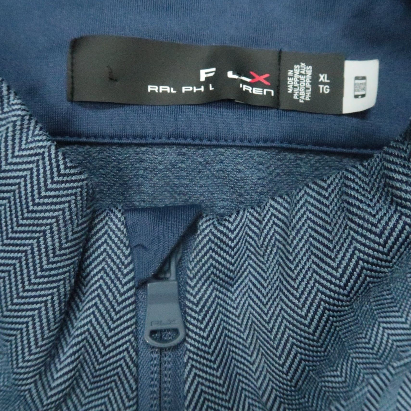 RLX Ralph Lauren RLX Ralph Lauren Pullover Mens XL Blue Herringbone 1/4 Zip Jersey Performance Activewear Casual Sportswear Mens Size US XL / EU 56 / 4 - 3 Thumbnail
