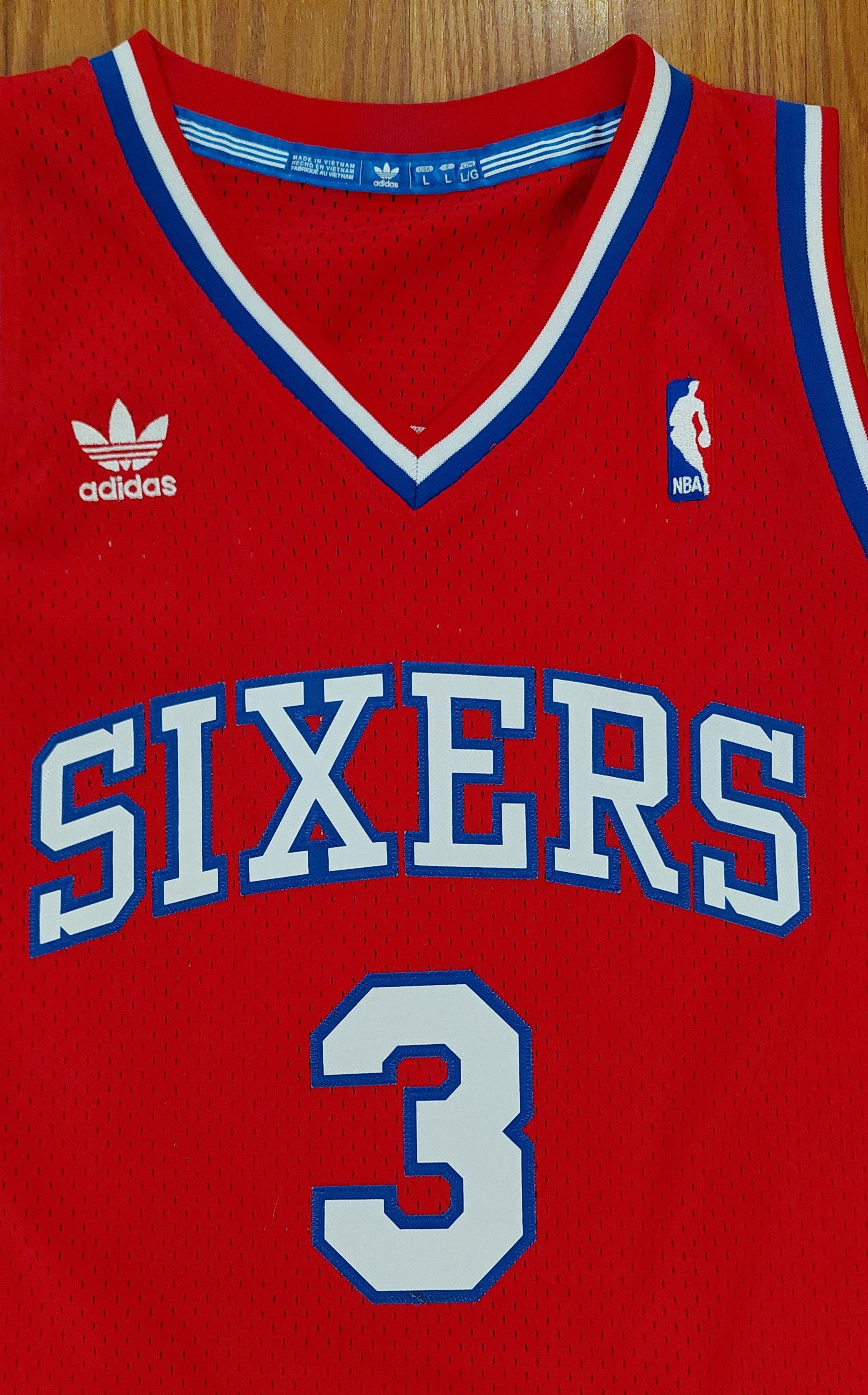 Adidas × NBA Authentic Philadelphia 76ers Allen Iverson Adidas Jersey Size US L / EU 52-54 / 3 - 4 Thumbnail