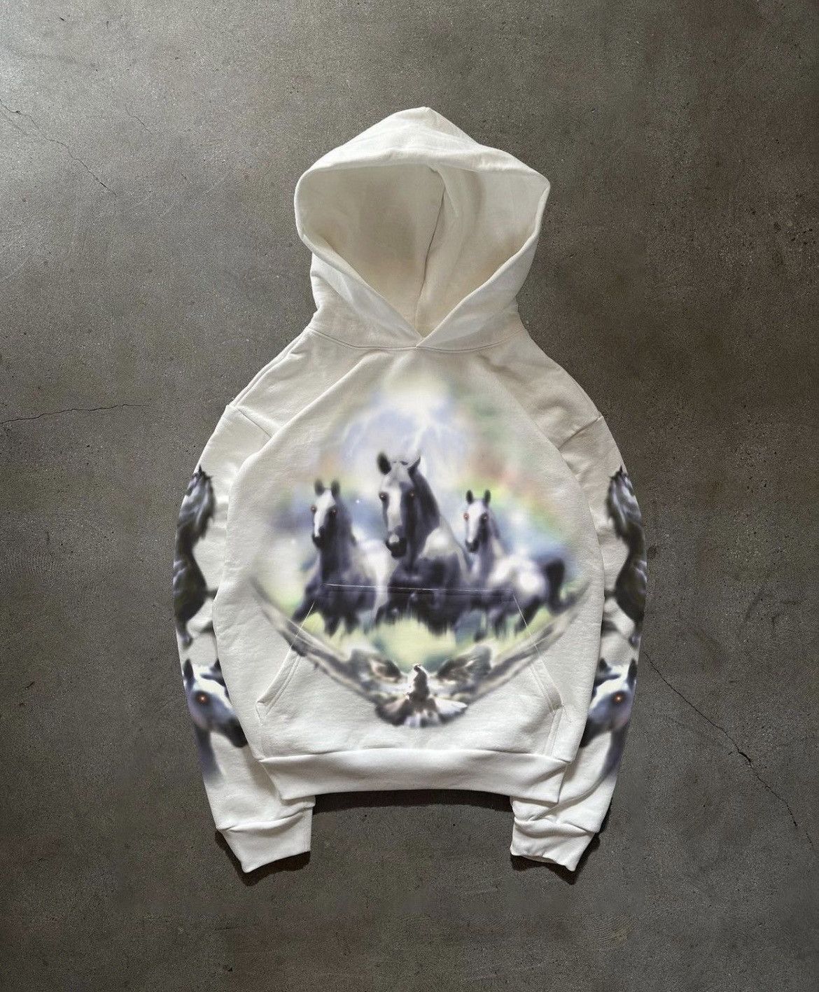 image of Basketcase Gallery Stampede Hoodie in White, Men's (Size Small)