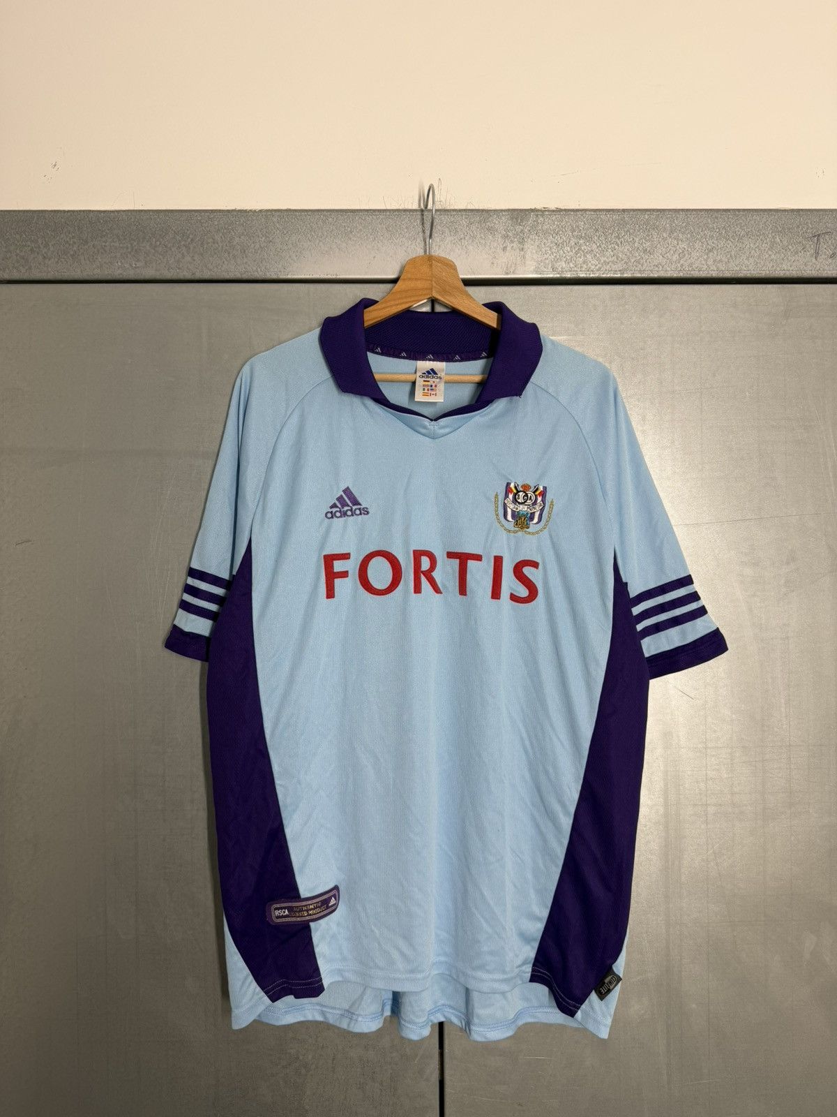 Adidas Vintage 2001/02 Adidas Anderlecht Fortis Away Soccer Jersey Size US XL / EU 56 / 4 - 1 Thumbnail