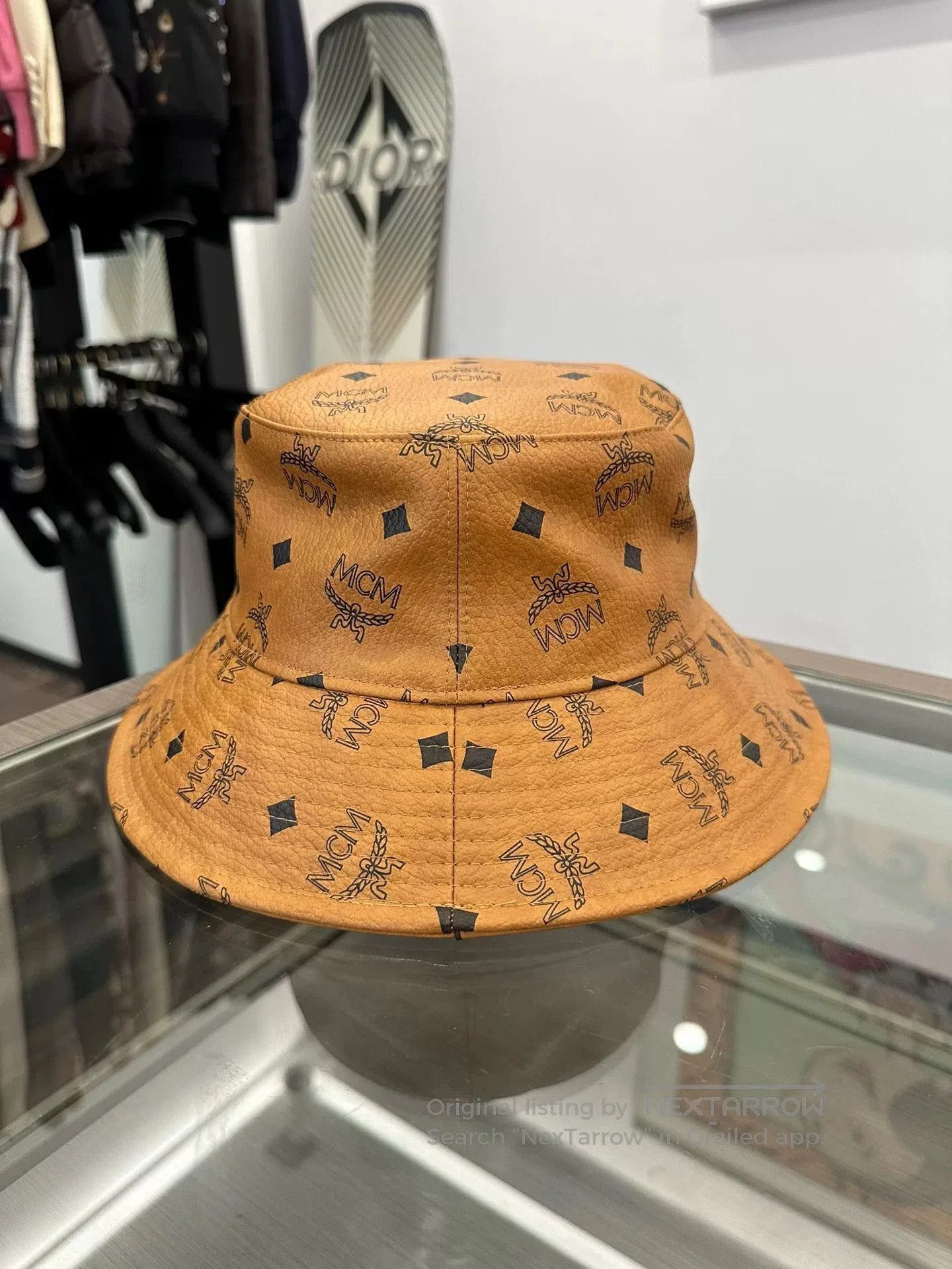 MCM MCM Classic Brown Logo Bucket Hat. Size ONE SIZE - 3 Thumbnail