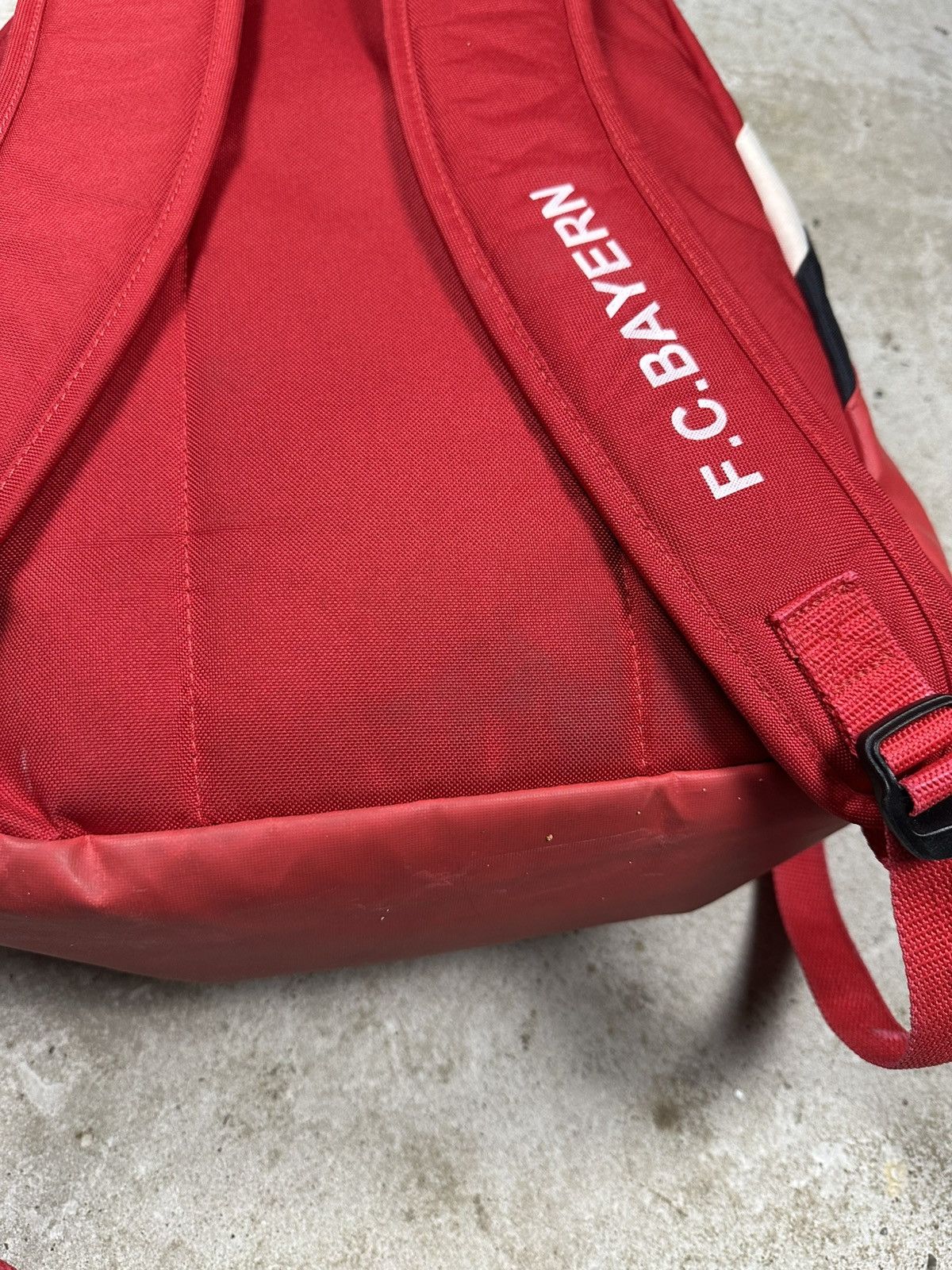 Adidas Vintage Y2K Adidas x Bayern Munich Red Backpack Bag Size ONE SIZE - 9 Thumbnail