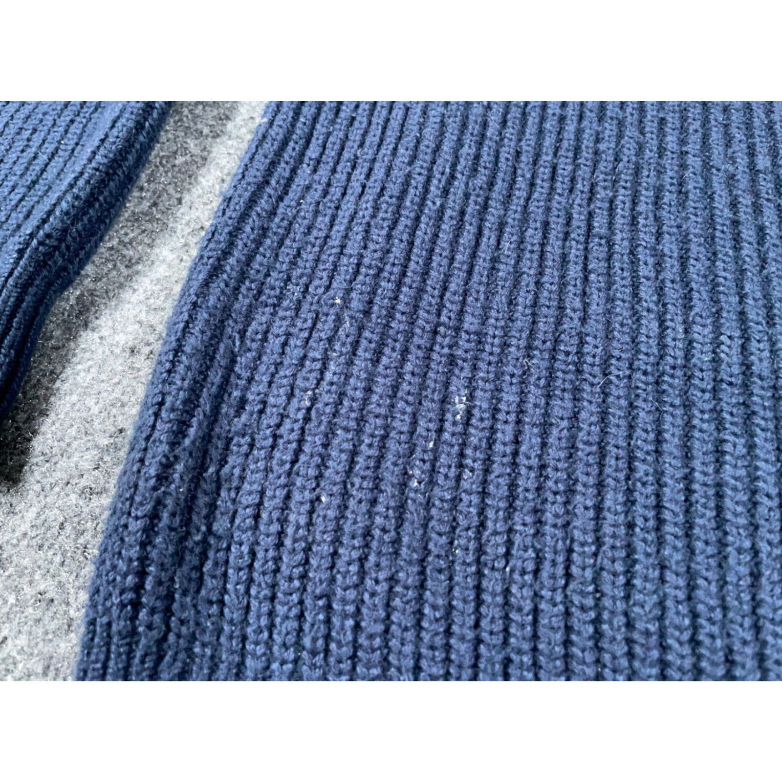 Nautica VINTAGE Nautica Chunky Knit Sweater Adult Large Blue Gray Striped Pullover 90s Retro Mens Size US L / EU 52-54 / 3 - 4 Thumbnail