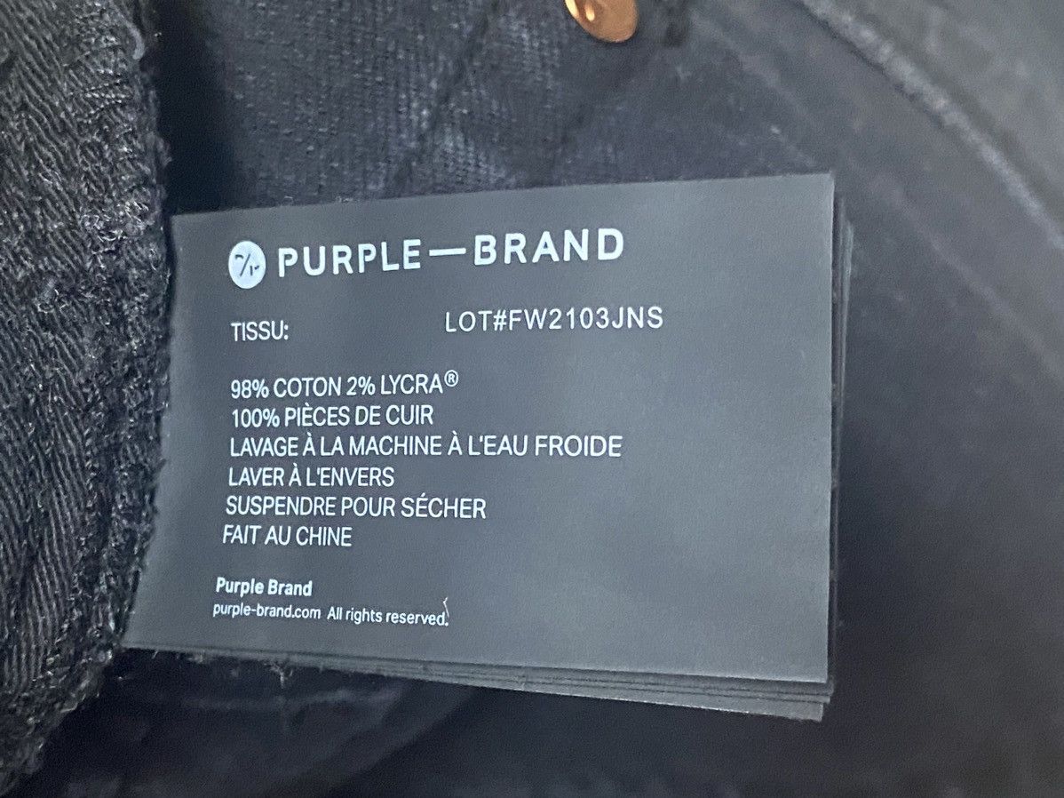 Purple Brand Purple Jeans P001 Black Oil Spill Size US 30 / EU 46 - 6 Thumbnail