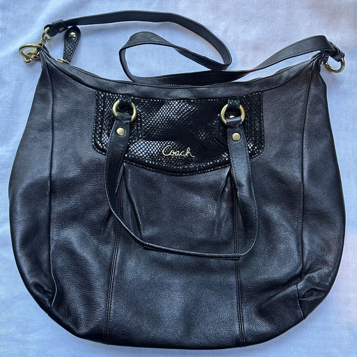 Coach Coach Ashley Black Leather Shoulder Cross Body Bag Purse Y2K Size ONE SIZE - 2 Thumbnail