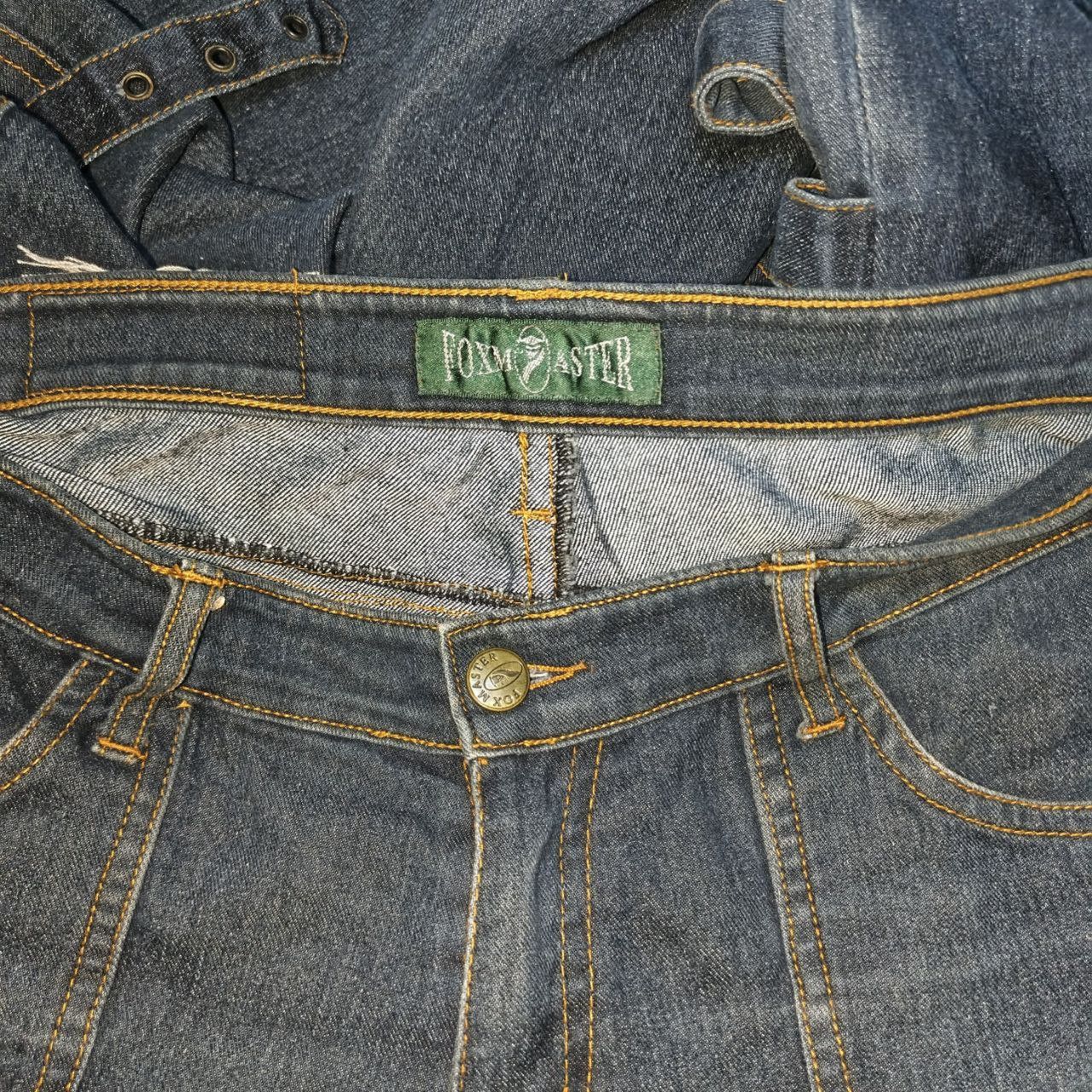 Other Vintage Foxmaster Y2K Bondage Raver Jeans Wide Leg Pants Size 28" / US 6 / IT 42 - 4 Thumbnail