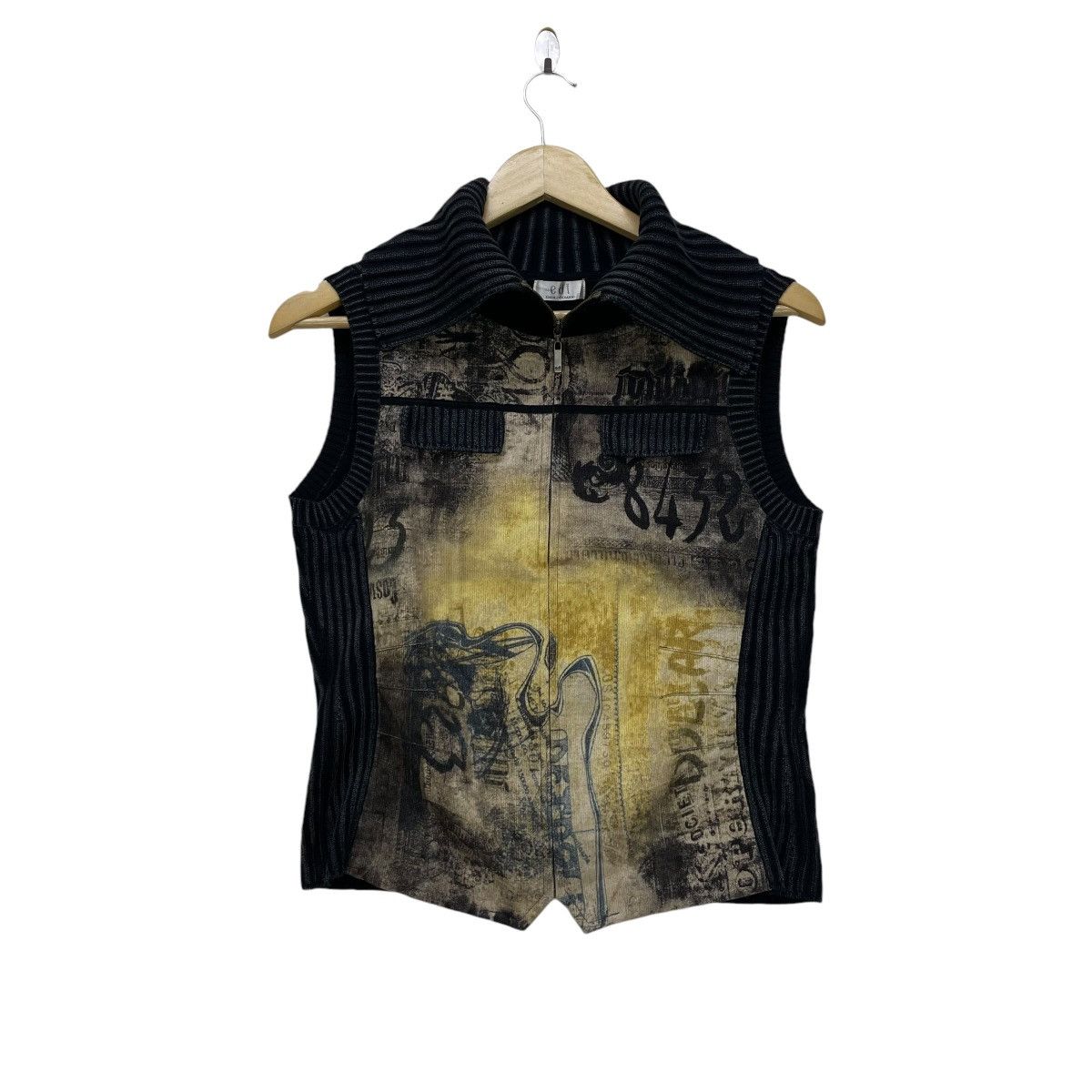 Designer × Japanese Brand Japanese Brand Edi Enricodomani Full Print Vest Jacket Size M / US 6-8 / IT 42-44 - 1 Thumbnail