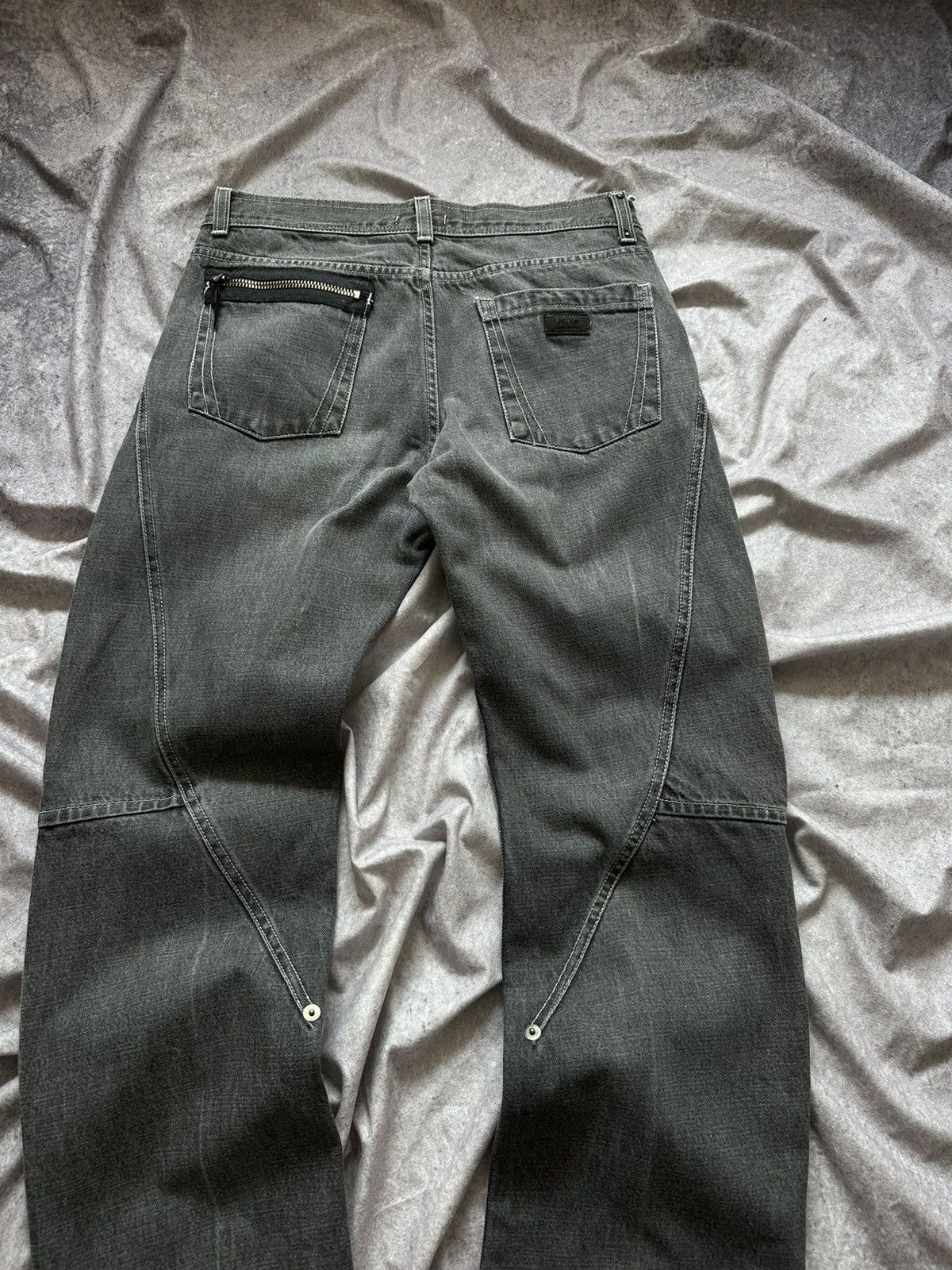 Costume National C'N'C Costume National Gray Constracted Straight Leg Jeans Size US 30 / EU 46 - 3 Thumbnail