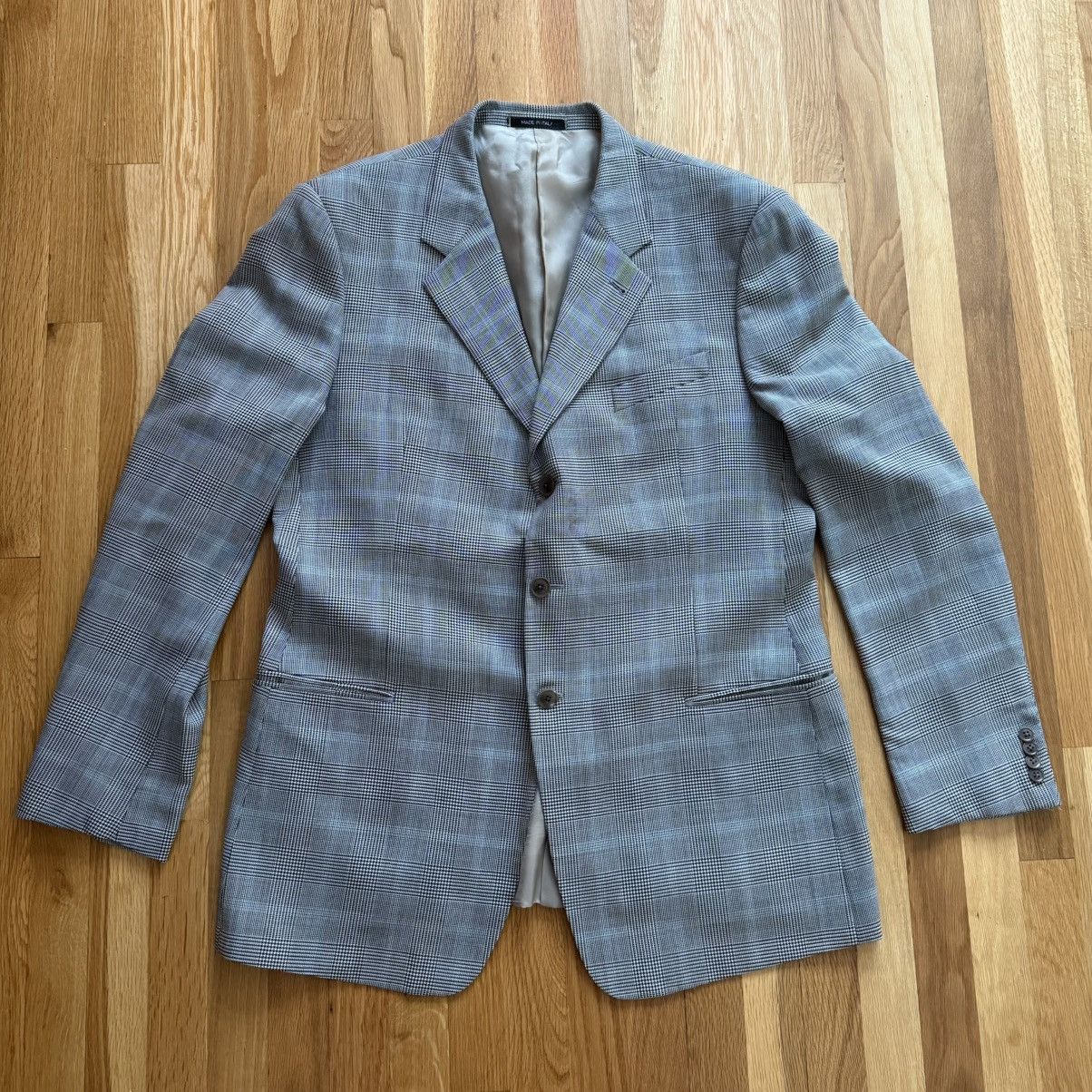 Armani Armani 46L Check Checkered Blazer Sport Coat Size 46L - 1 Thumbnail