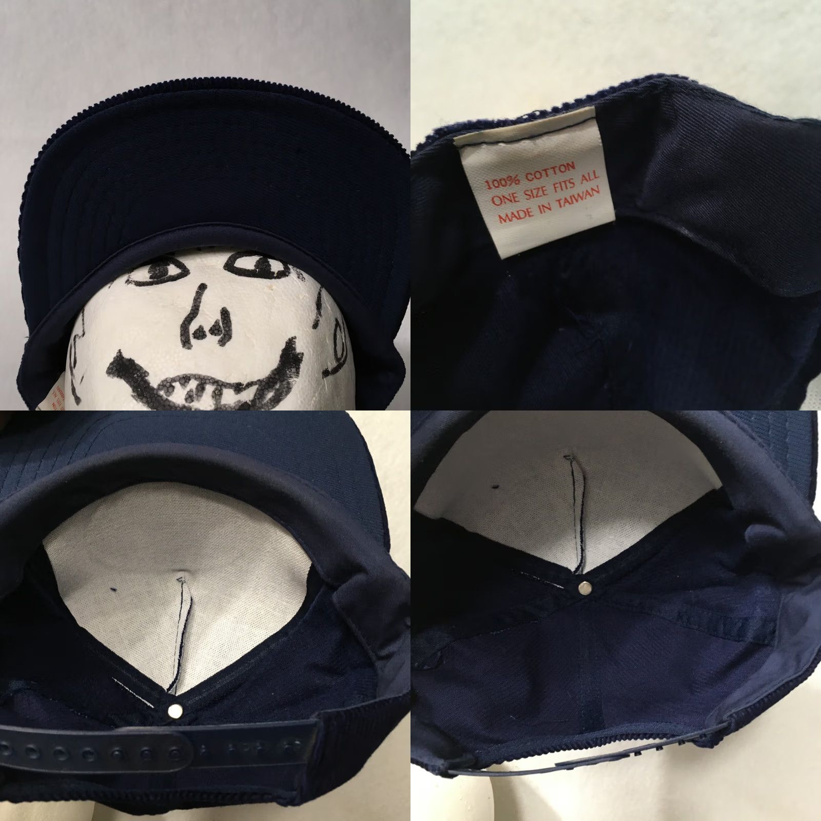 Vintage SNAP BACK Trucker Hat Mens Adjustable Blue corduroy STEAKTH BOMBER COTTON PATCH Size ONE SIZE - 8 Thumbnail