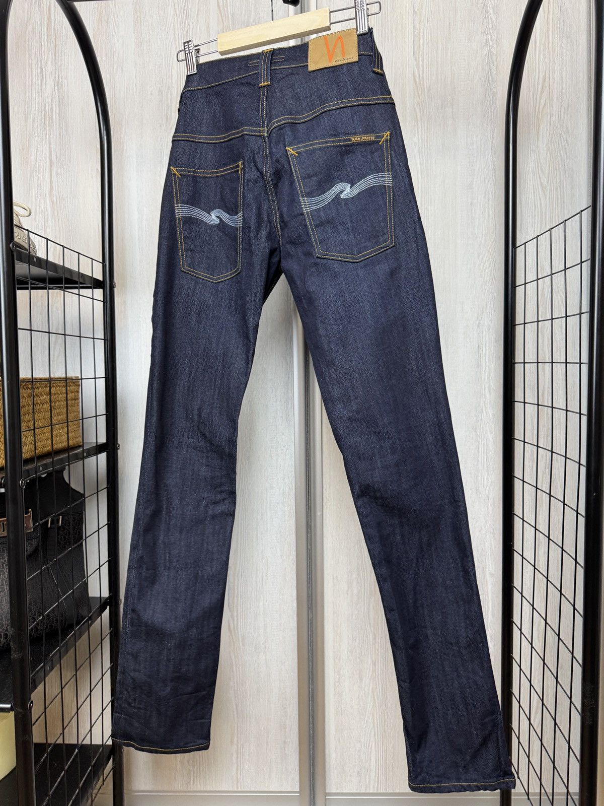 Nudie Jeans Nudie Jeans Thin Finn indigo blue stretch denim jeans Size US 31 - 6 Thumbnail