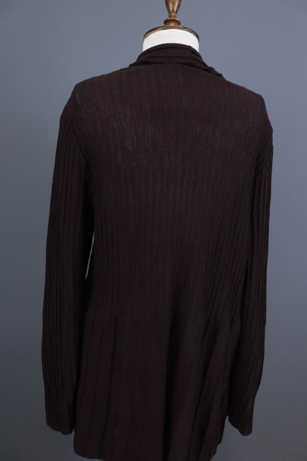Eileen Fisher Eileen Fisher Brown Ribbed Wool Cardigan Sweater Size 1X Size XL / US 12-14 / IT 48-50 - 12 Thumbnail
