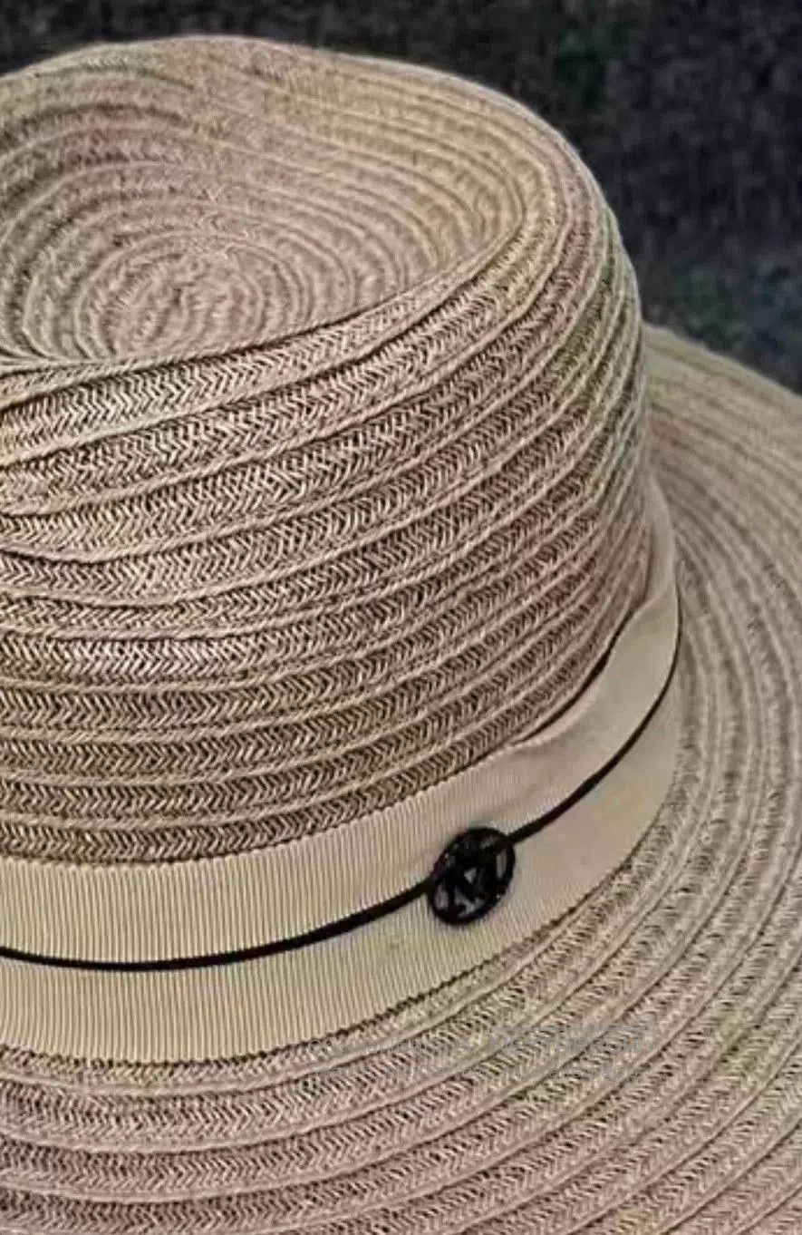 Maison Michel Maison Michel Brown Straw Hat. Size ONE SIZE - 5 Thumbnail