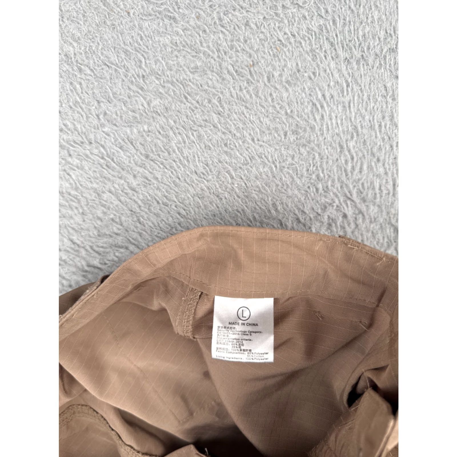 Vintage Tactical Pants Women Large Beige Cargo Rip-Stop Fabric Lightweight Poly 34x31 Size 36" / US 14 / IT 50 - 6 Thumbnail