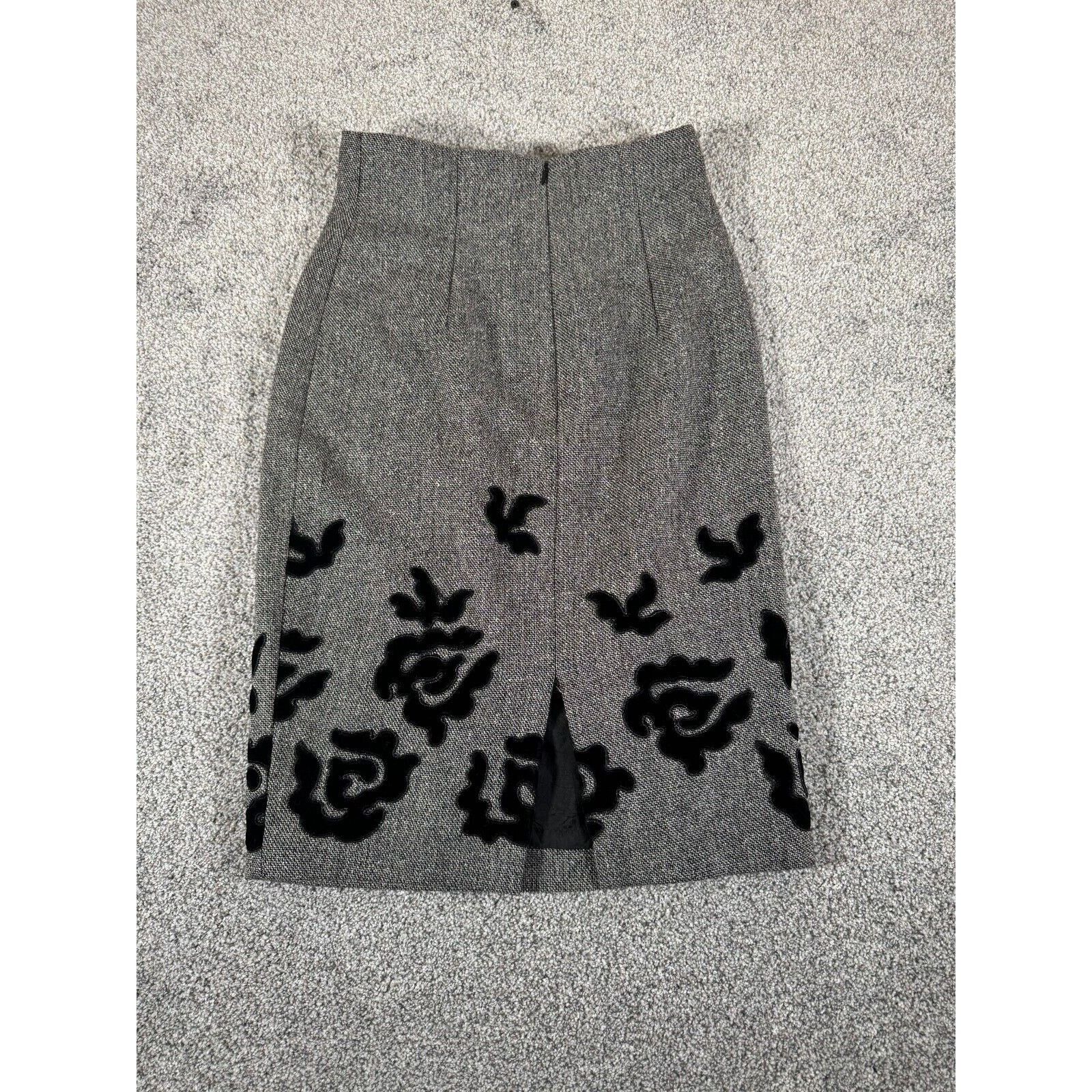 Other Kay Unger New York Skirt 4 Floral Velvet Vintage 90s Y2K Size 27" / US 4 / IT 40 - 8 Thumbnail