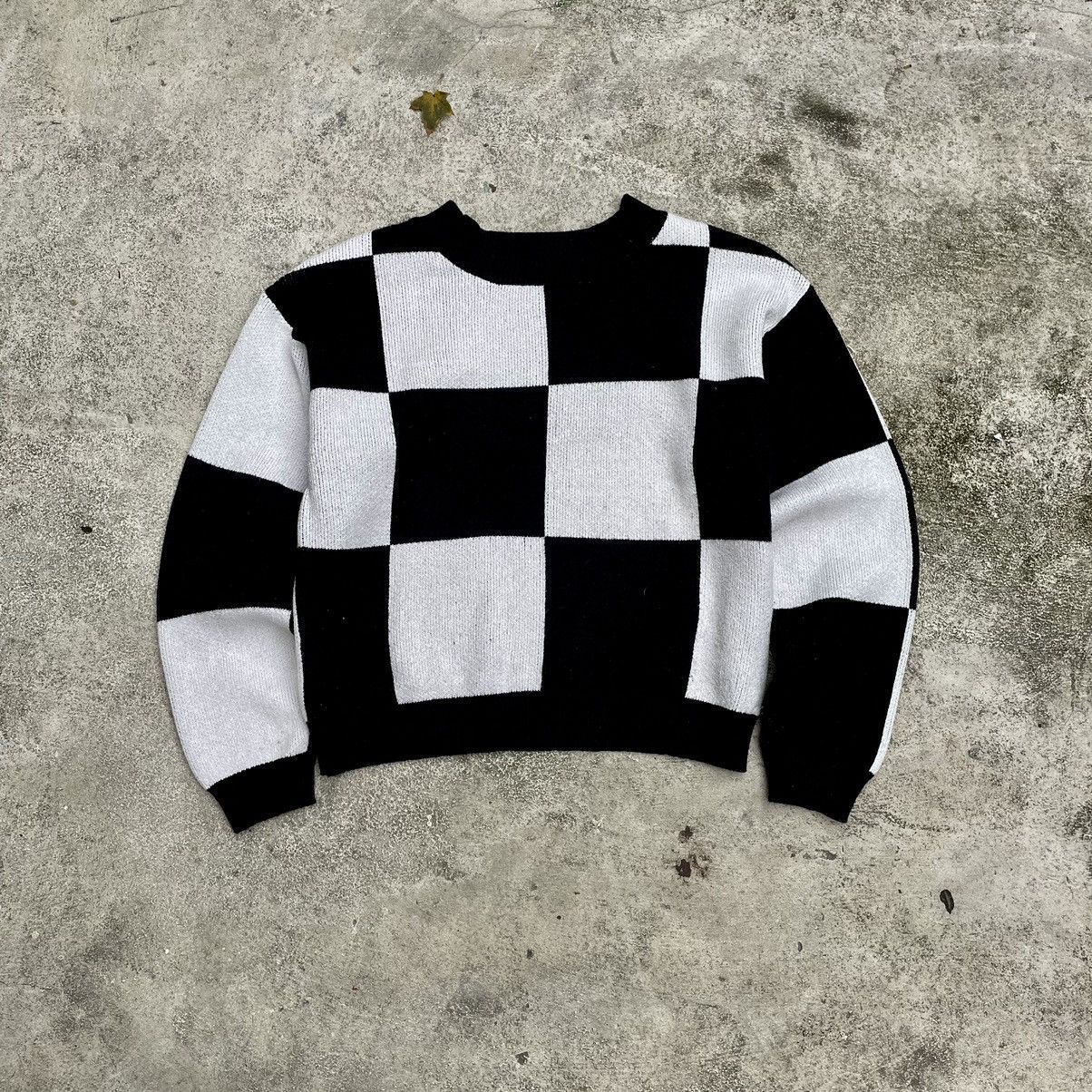 Vintage Vintage 90s Checkered Sweater Y2K Skate Oversized Graphic M Size US M / EU 48-50 / 2 - 1 Thumbnail