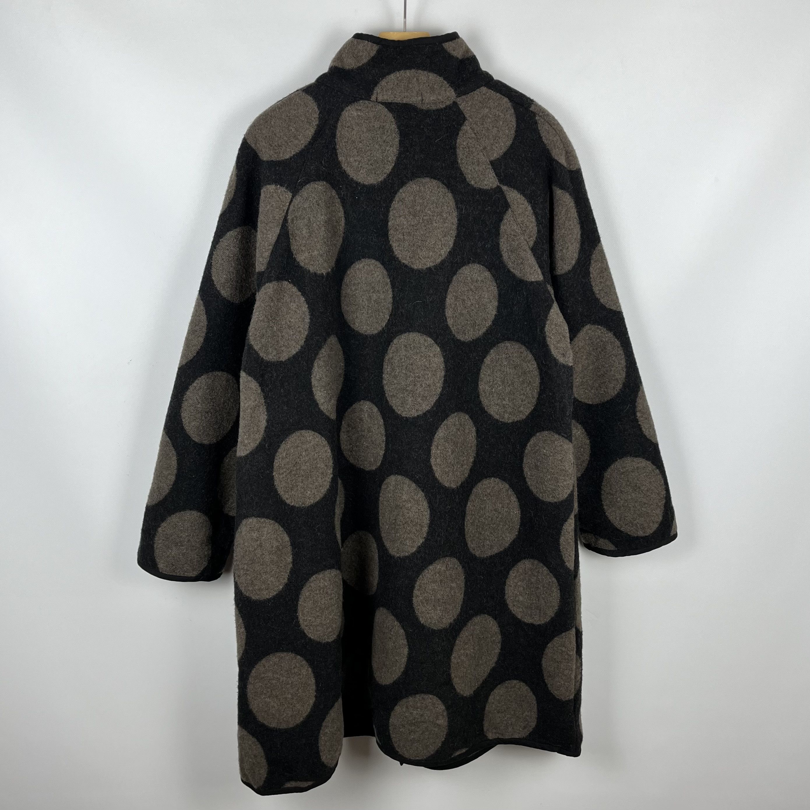 Gudrun Sjoden Ladies Gudrun Sjoden Polka Dot Wool Coat Size L / US 10 / IT 46 - 18 Thumbnail