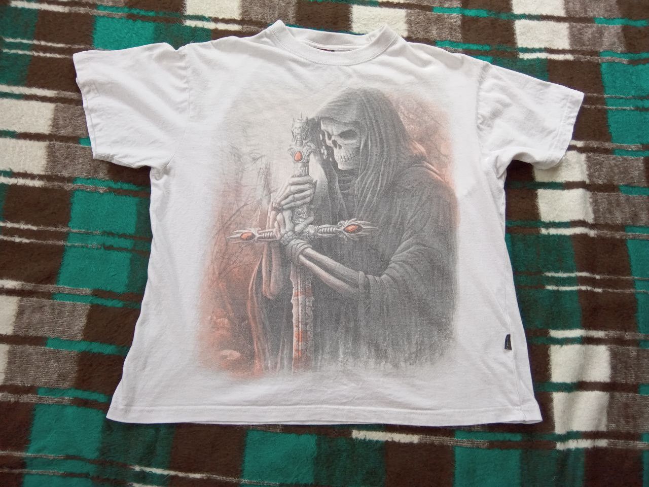 Band Tees Spiral Vintage Dead Face Skeleton T-Shirt Size US L / EU 52-54 / 3 - 1 Thumbnail