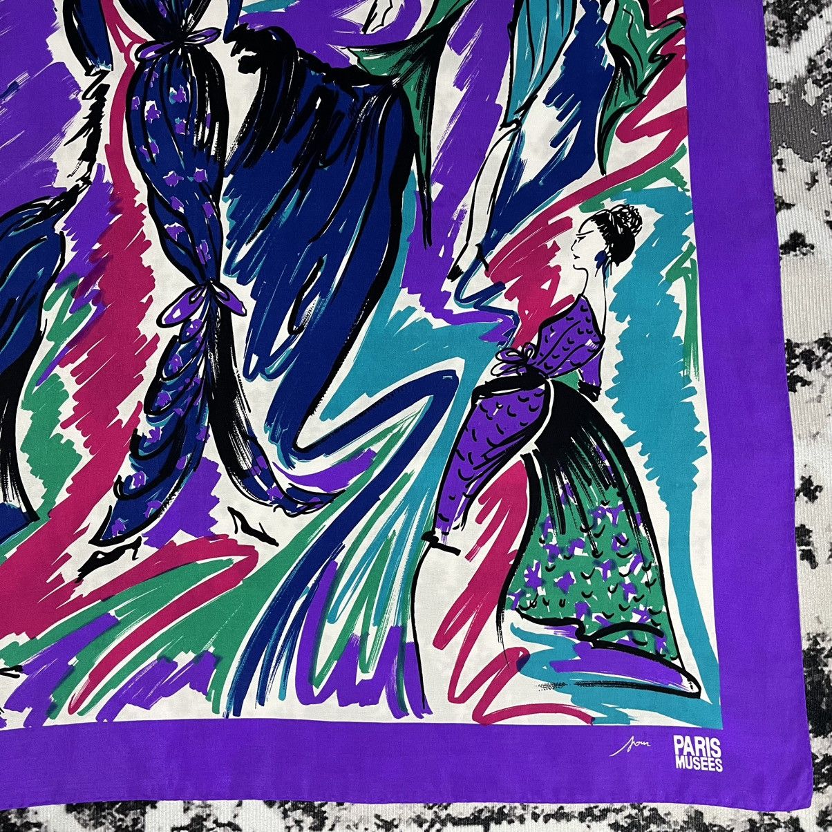 Balenciaga Balenciaga Abstract Design Silk Scarf Size ONE SIZE - 3 Thumbnail
