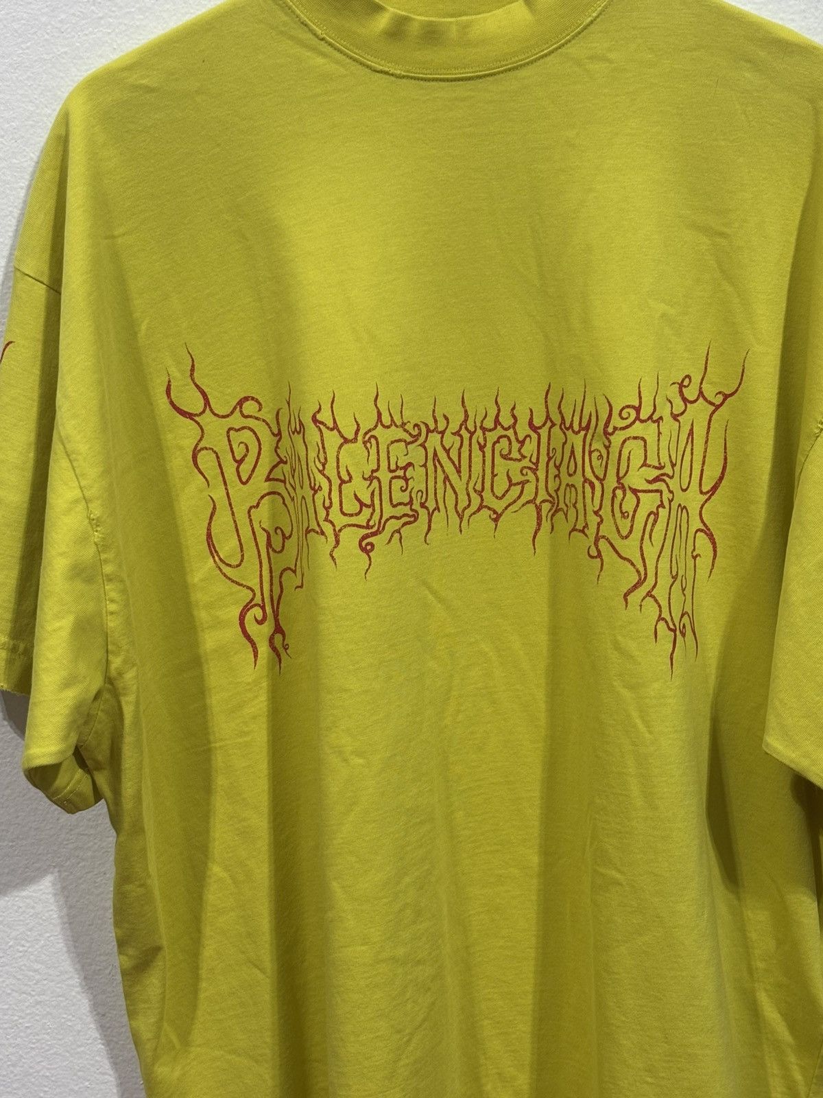 Balenciaga Balenciaga Darkwave Yellow Tee Size US M / EU 48-50 / 2 - 2 Thumbnail