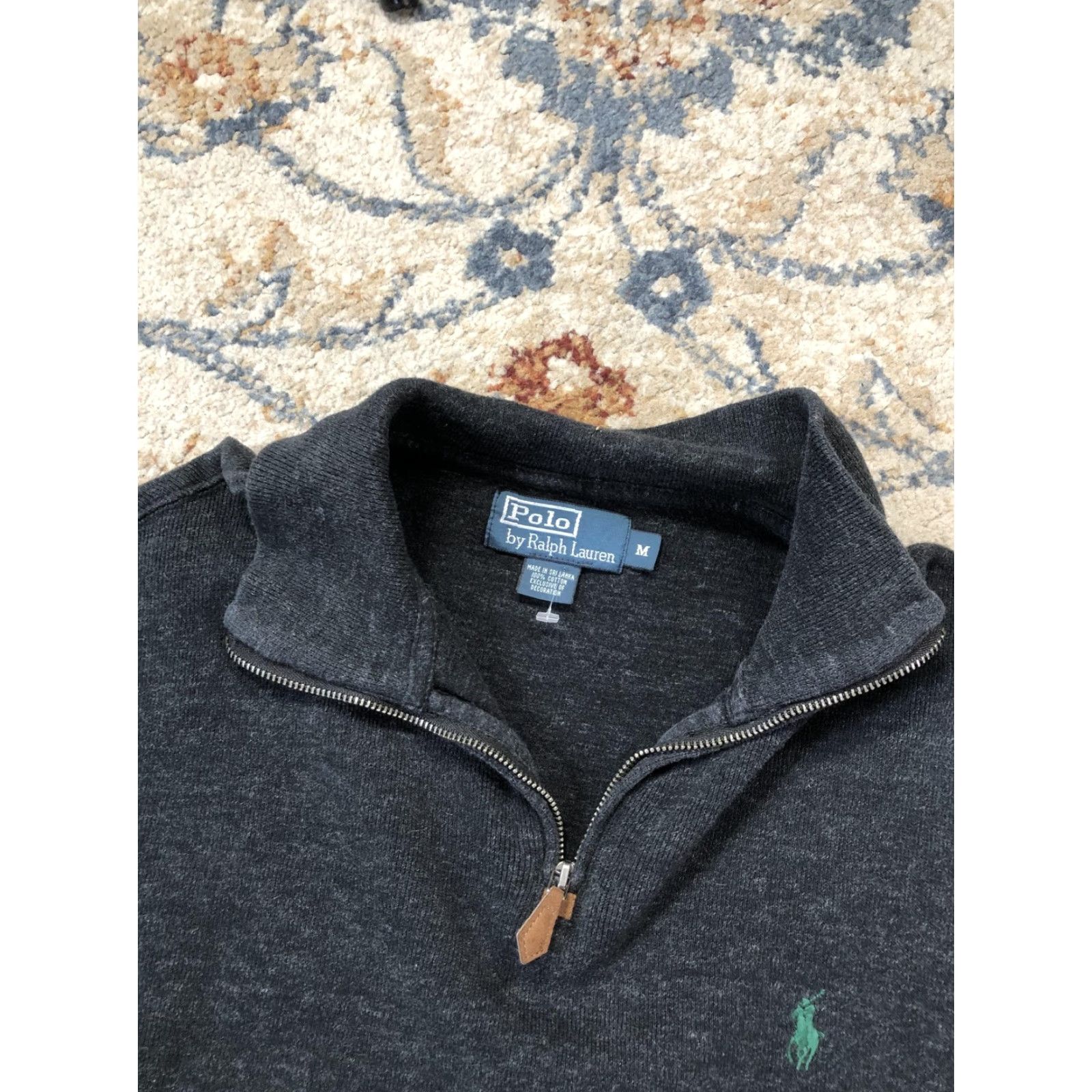 Polo Ralph Lauren Polo Ralph Lauren Sweater Mens Medium Gray Quarter Zip Mock Neck Pullover Knit Size US M / EU 48-50 / 2 - 7 Thumbnail
