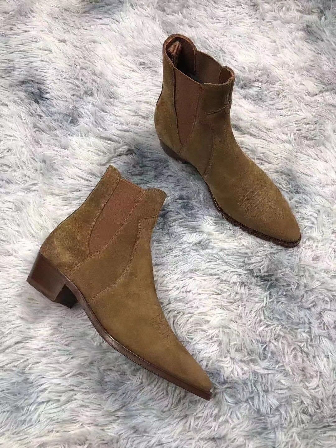 Celine × Hedi Slimane FW20 Camargue Western Chelsea Boots sz40/41.5 Size US 8.5 / EU 41-42 - 2 Thumbnail