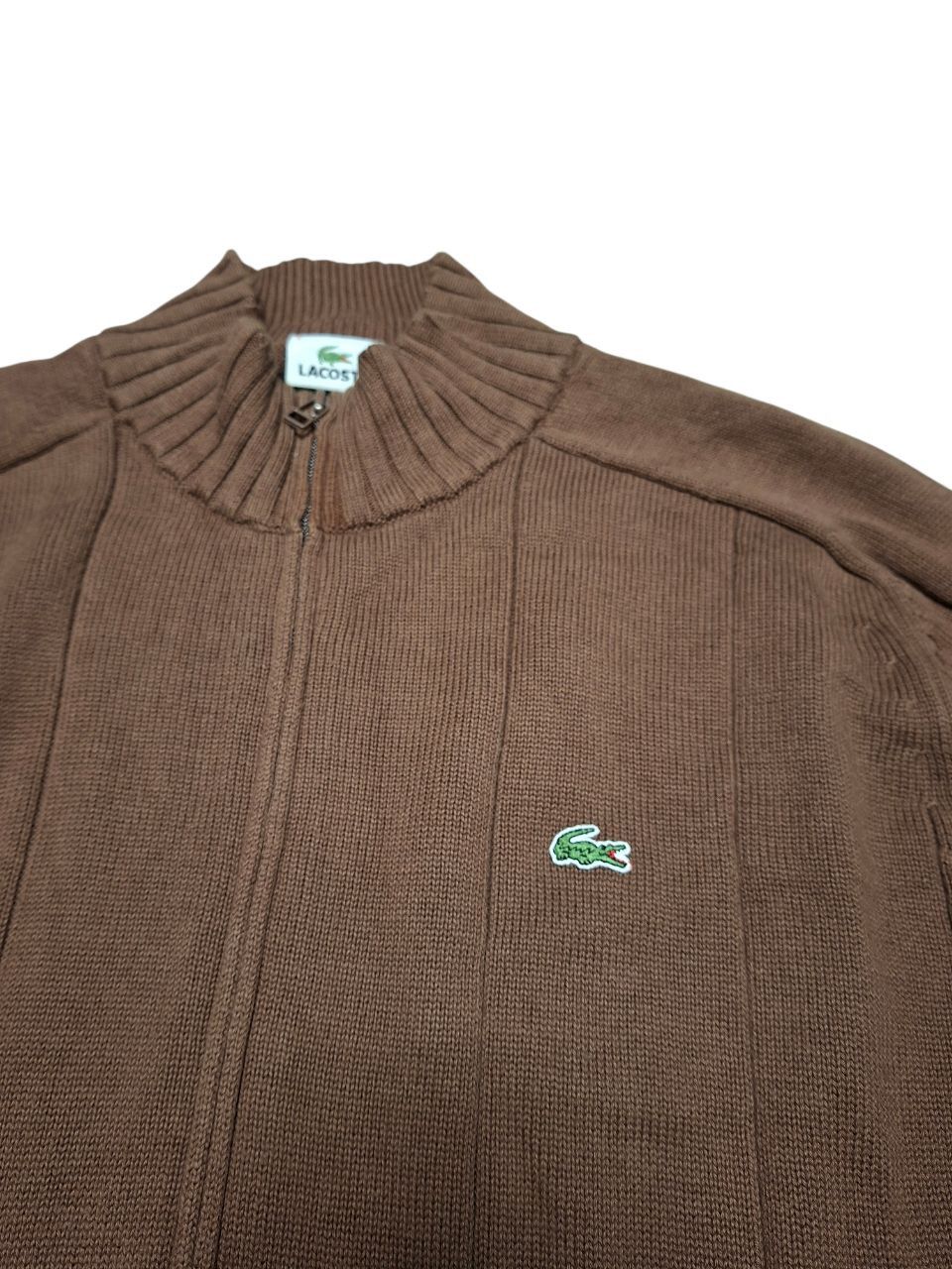 Lacoste LACOSTE VINTAGE LUXURY OLDMONEY BROWN JUMPER SWEATER Size US L / EU 52-54 / 3 - 3 Thumbnail