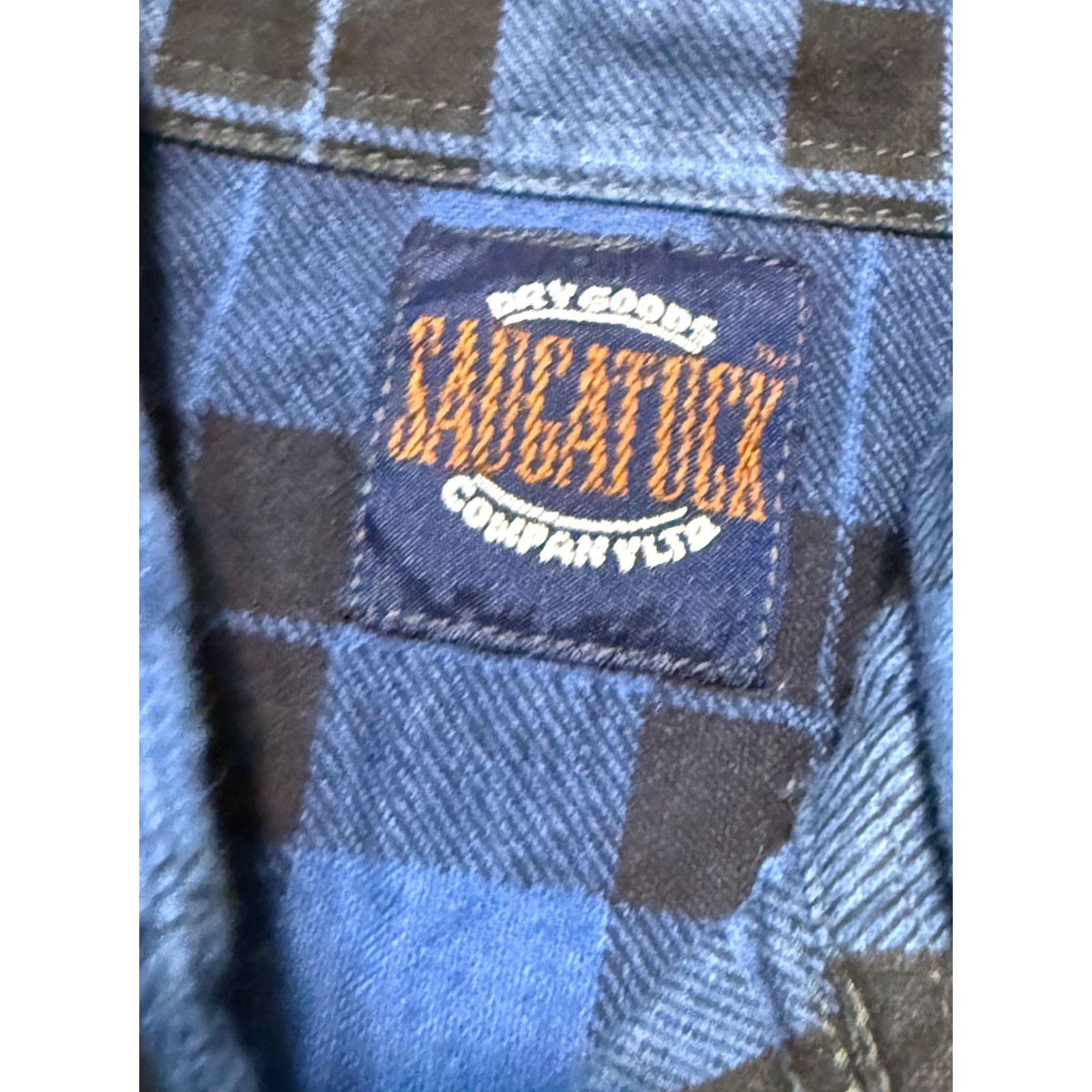 Vintage VINTAGE Saugatuck Shirt Men's M Black Blue Long Sleeve Button-Up Plaid Cotton Flannel Casual Pockets Mens Size US M / EU 48-50 / 2 - 5 Thumbnail