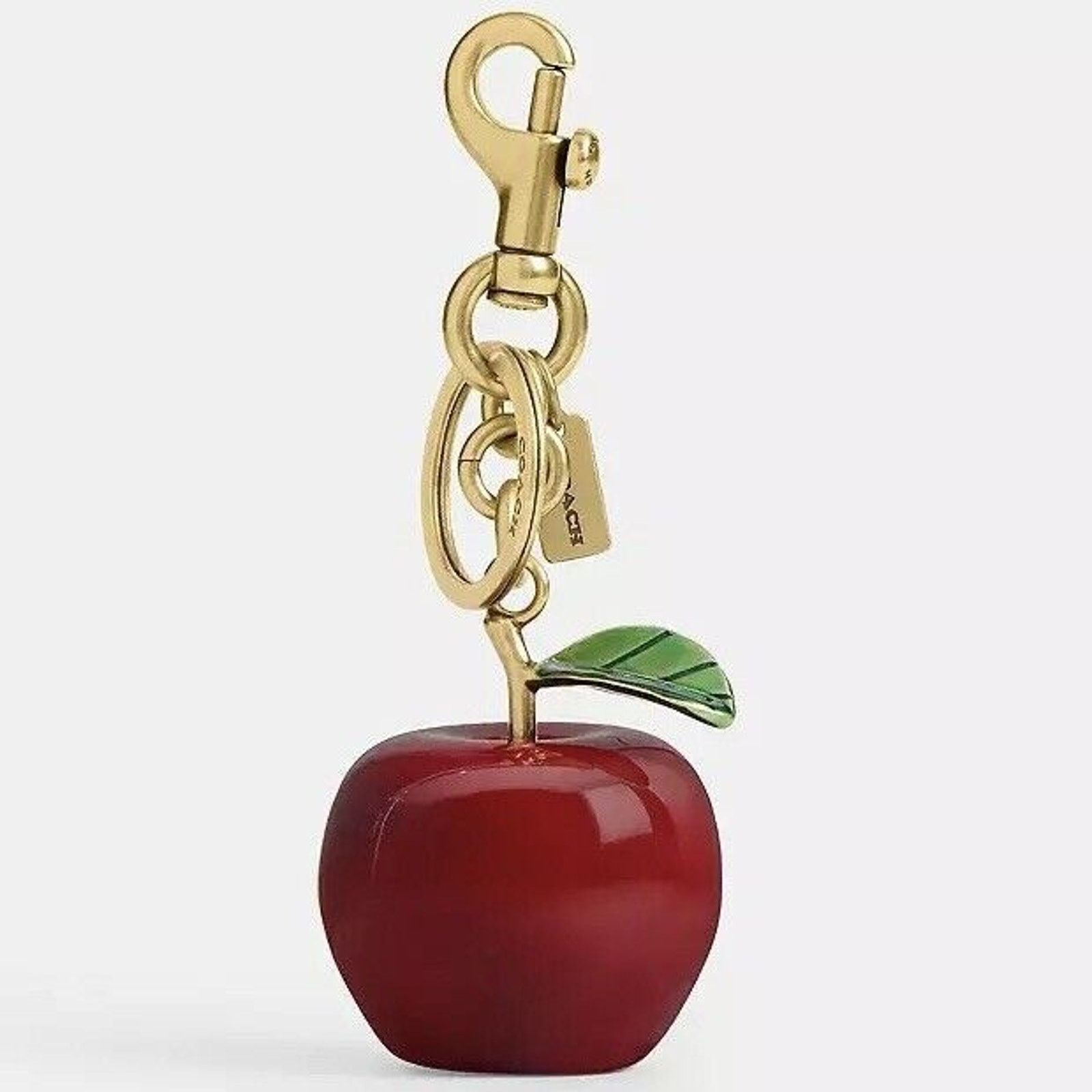 Coach NWT Limited Coach Small Resin Apple Bag Charm Brass / Red Size ONE SIZE - 1 Thumbnail