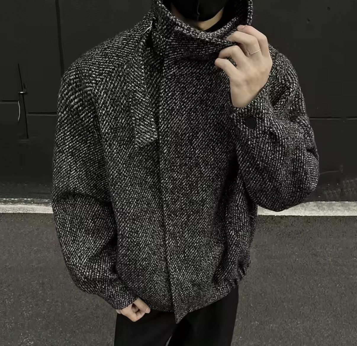 Other Casual Streetwear Plaid Zipper High Neck Coat Jacket Size US M / EU 48-50 / 2 - 4 Thumbnail