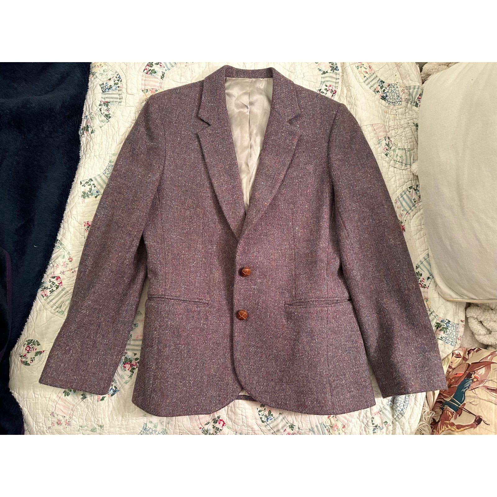 Other VINTAGE UNWORN SCOTTISH WOOL HARRIS TWEED BLAZER Size S / US 4 / IT 40 - 3 Thumbnail