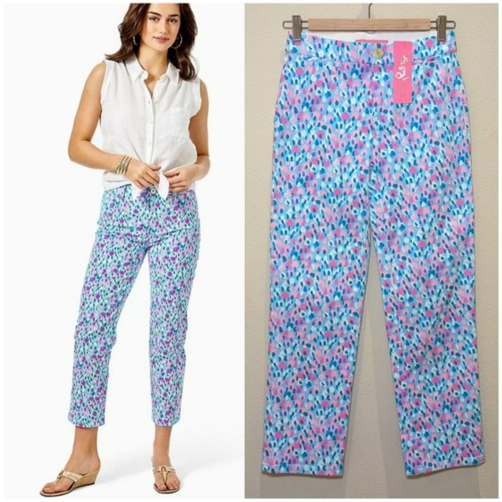 Lilly Pulitzer NWT New $128 Lilly Pulitzer Divia Multi Hottie Dottie Stret Size 24" / US 00 / IT 34 - 1 Thumbnail