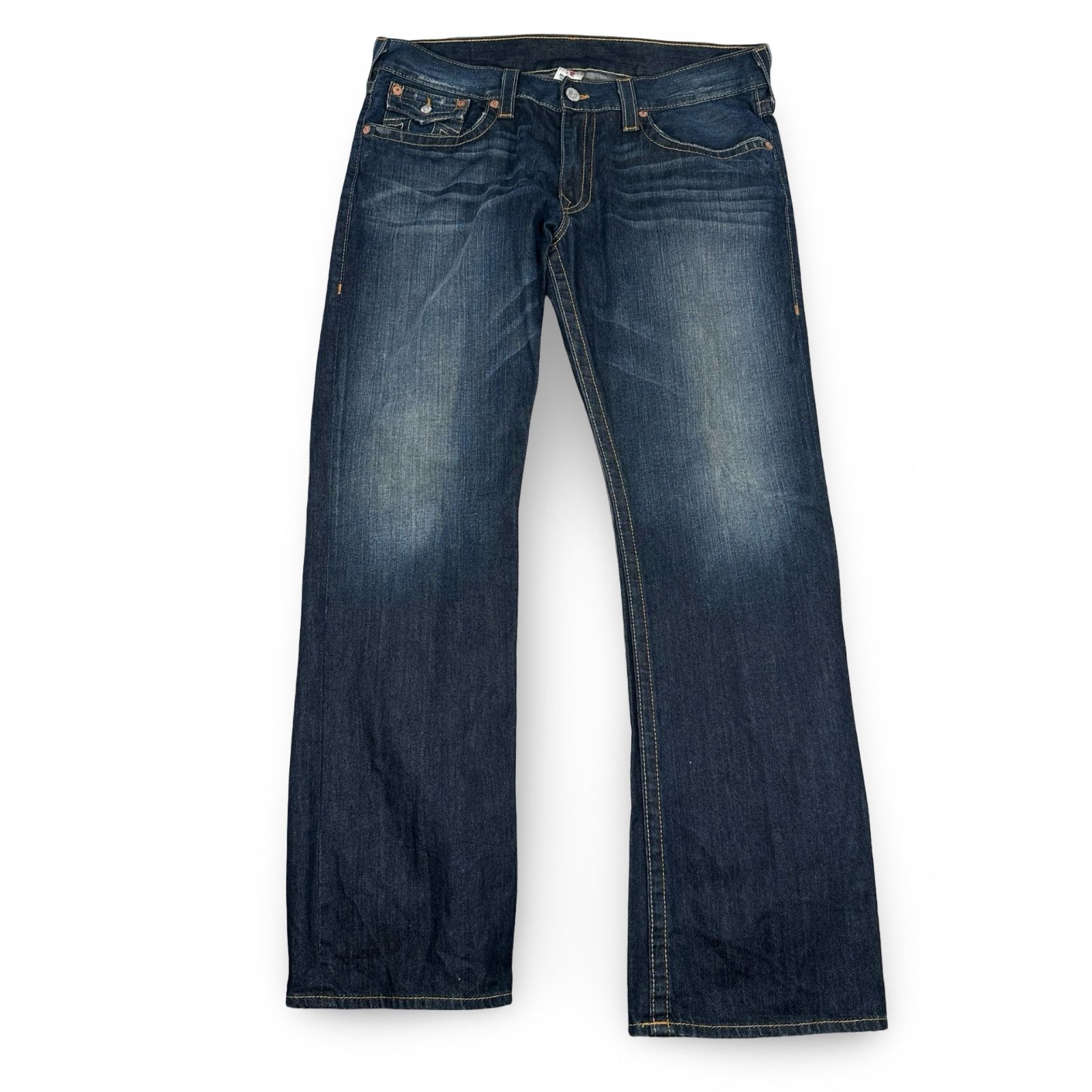 True Religion True Religion World Tour Jeans Mens 38 Blue Denim Straight Size US 38 / EU 54 - 1 Thumbnail