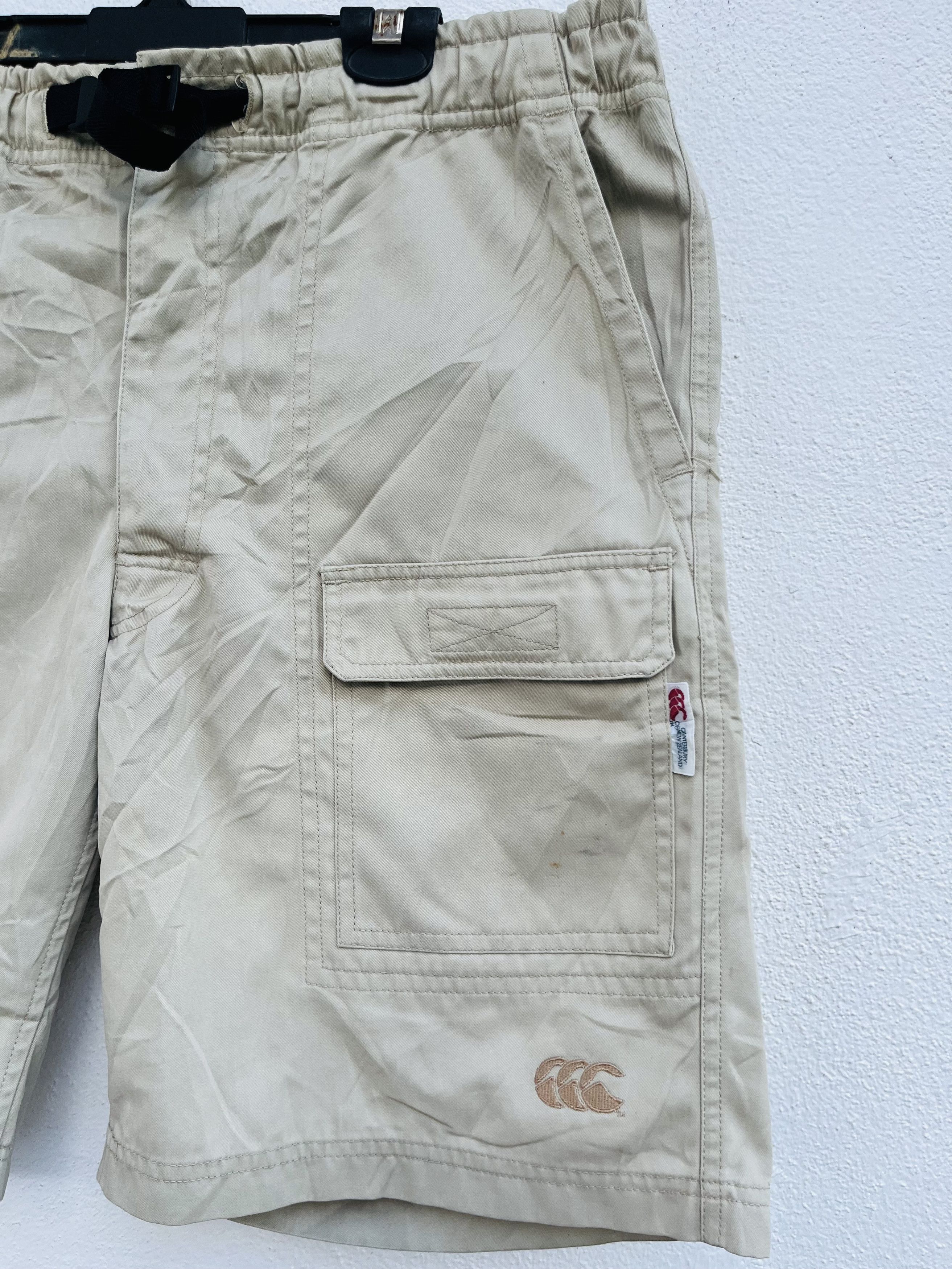 Canterbury of New Zealand × Japanese Brand × Vintage Vintage Canterbury Of New Zealand Big Logo Cream Short Pant Size US 35 - 3 Thumbnail