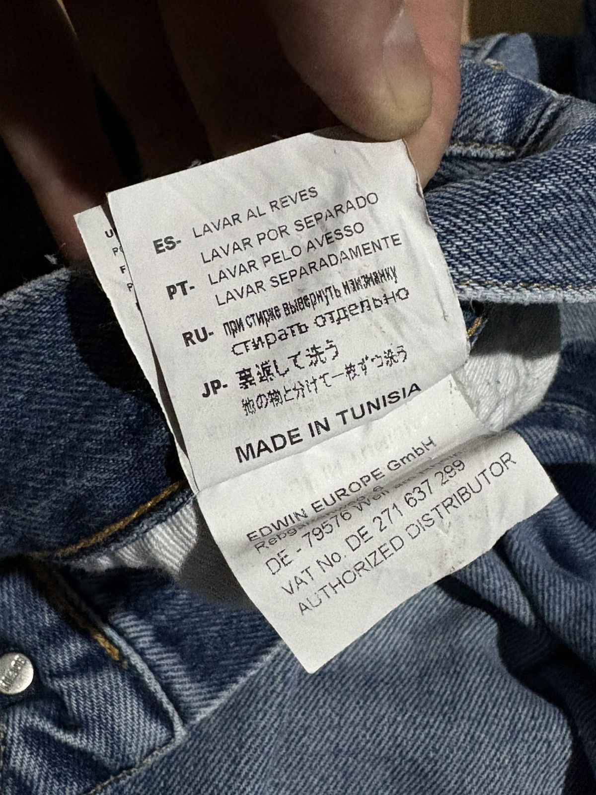 Edwin × Japanese Brand × Vintage Vintage Edwin Distressed Faded Jeans Denim Pants W34 Size US 34 / EU 50 - 8 Thumbnail