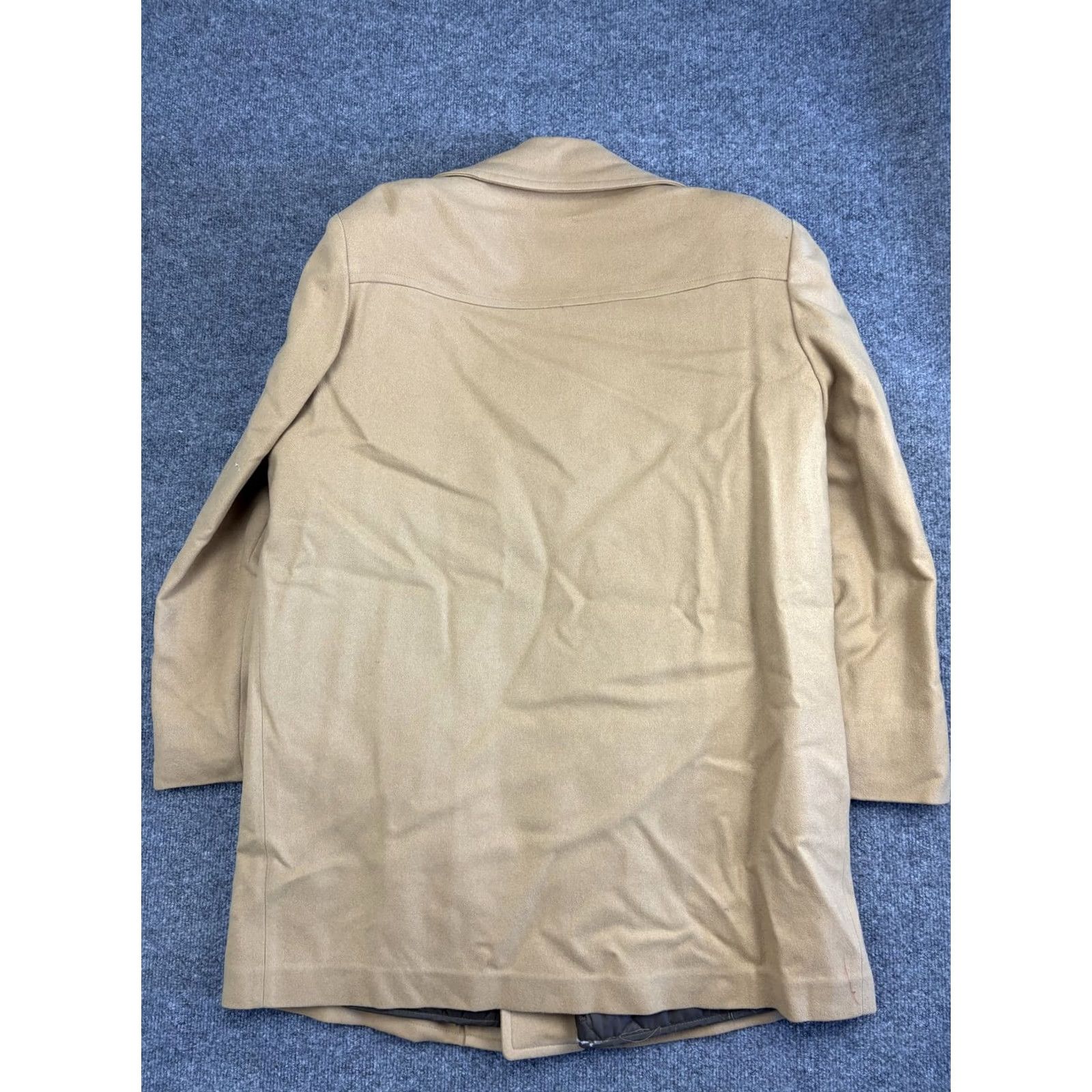 Pendleton VINTAGE Pendleton Coat Mens Large Tan Wool Overcoat Car Coat Quilted Lined 90s Size US L / EU 52-54 / 3 - 6 Thumbnail