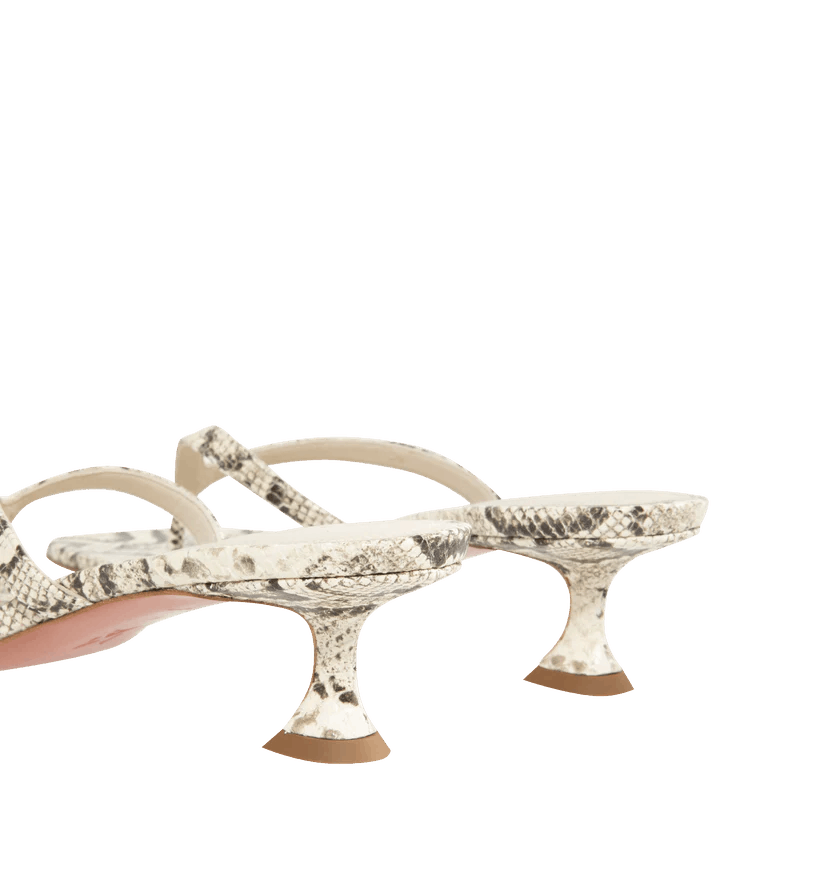 Amina Muaddi o1h1sh11225 Juliette Thong 45 in Print Snake Natural/Multi Size US 6.5 / IT 36.5 - 3 Thumbnail