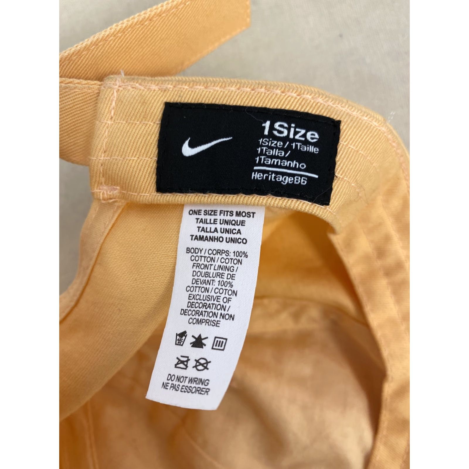 Nike Nike Hat Cap peach white Swoosh Spell Out Logo Sportswear Adjustable NWOT /448 Size ONE SIZE - 6 Thumbnail
