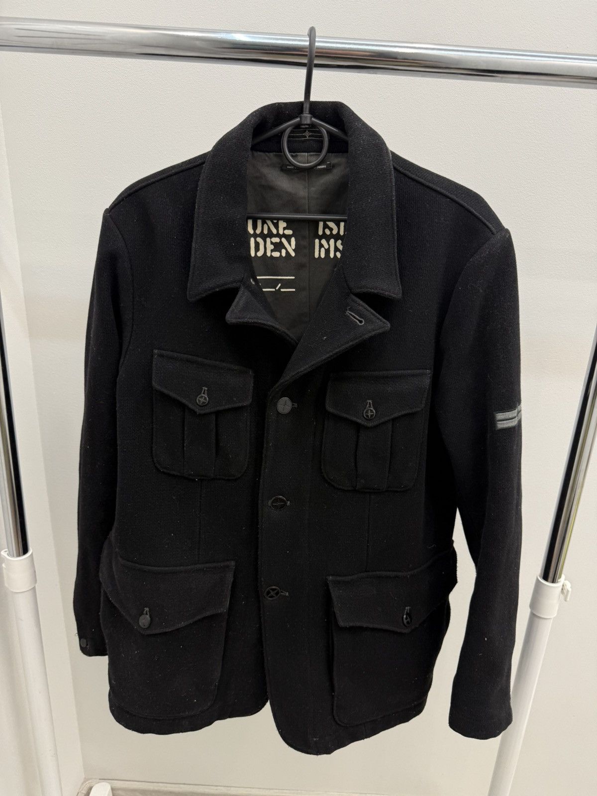 Stone Island Vintage Stone Island Denims Wool Coat Jacket Size US XL / EU 56 / 4 - 1 Thumbnail